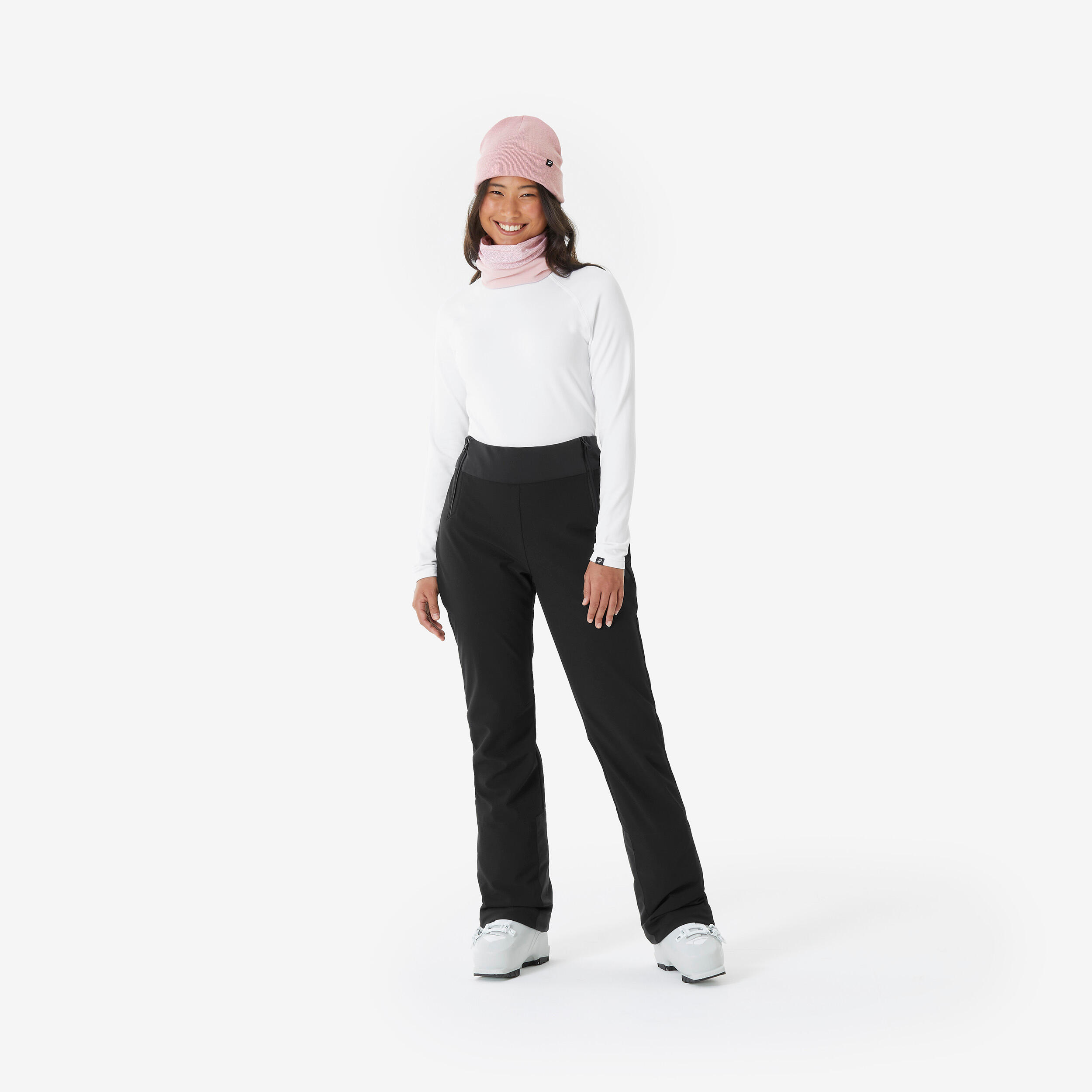 Women’s Warm and Fitted Ski Trousers 500 - Black