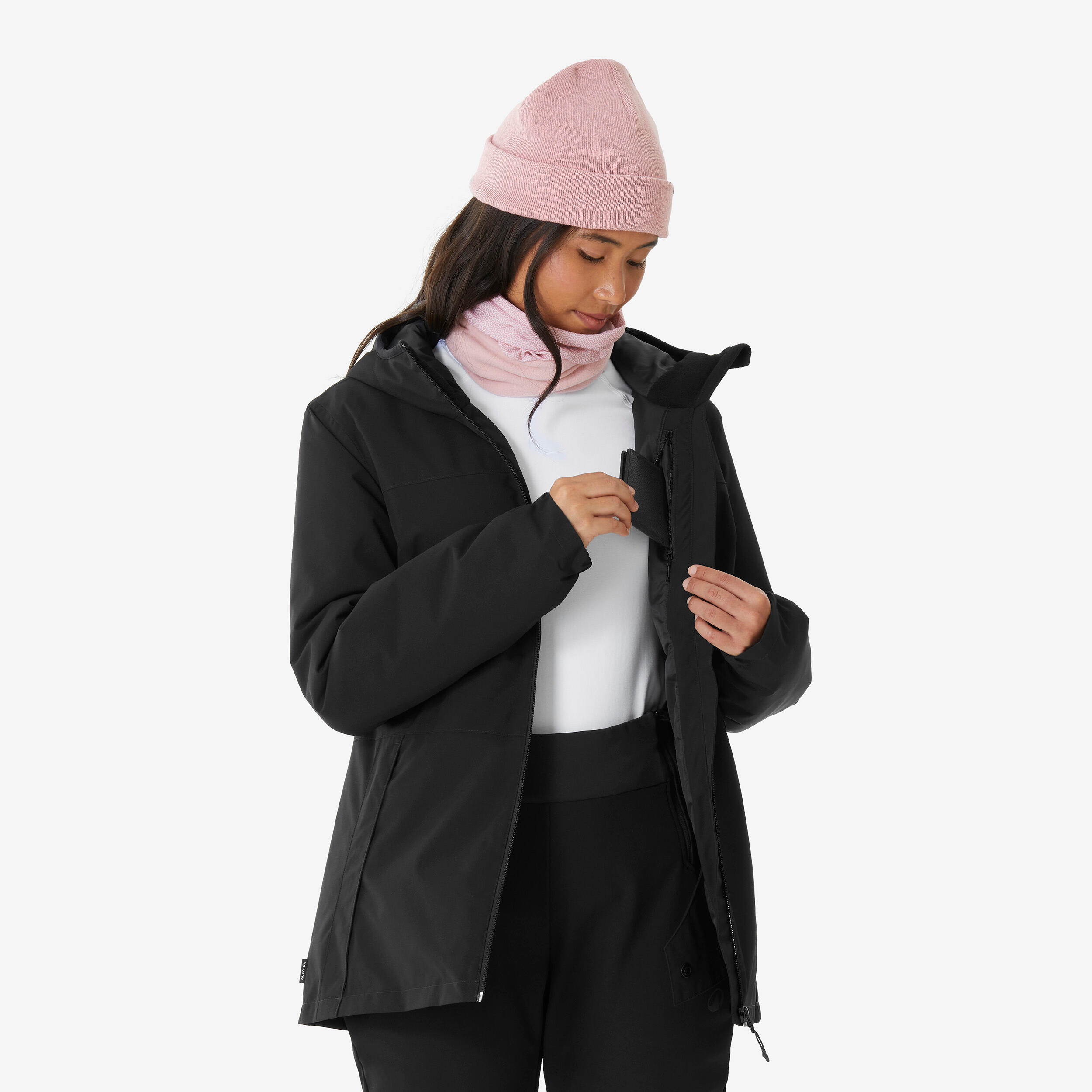 Manteau de ski femme – 100 noir - WEDZE