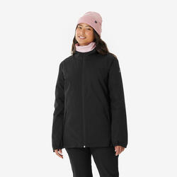 Veste de ski chaude et imperméable femme, 100 noir