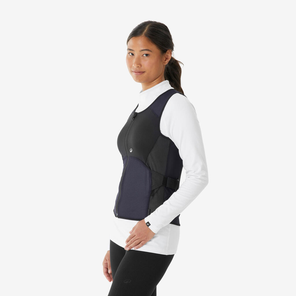 Crni ženski štitnik leđa za brdski biciklizam, skijanje i snoubording DBCK 500
