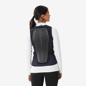Chaleco protección dorsal bici montaña/esquí/snowboard mujer DBCK 500 negro/azul