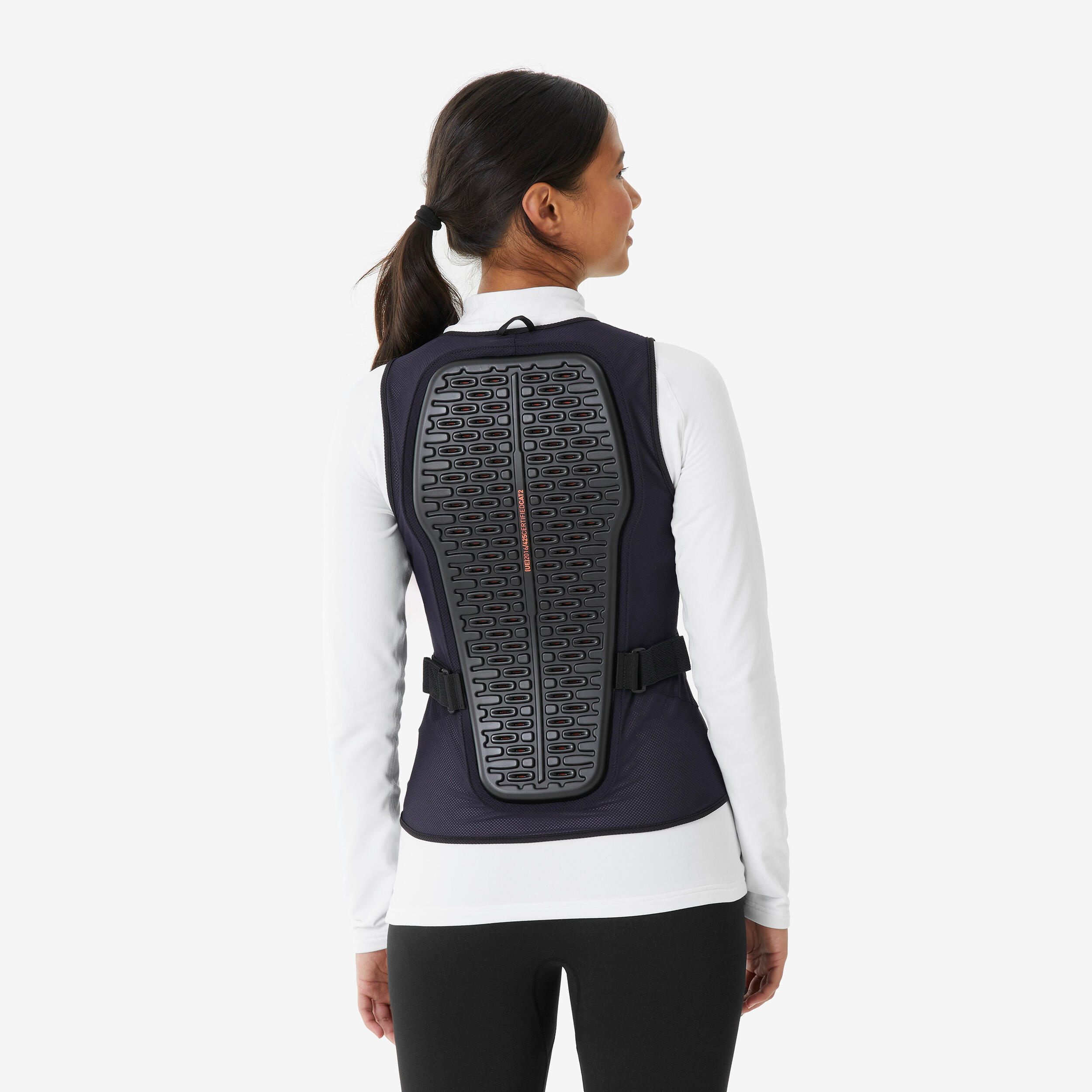 Vestă protecție spate MTB schi și snowboard DBCK 500 Negru/Bleumarin Damă