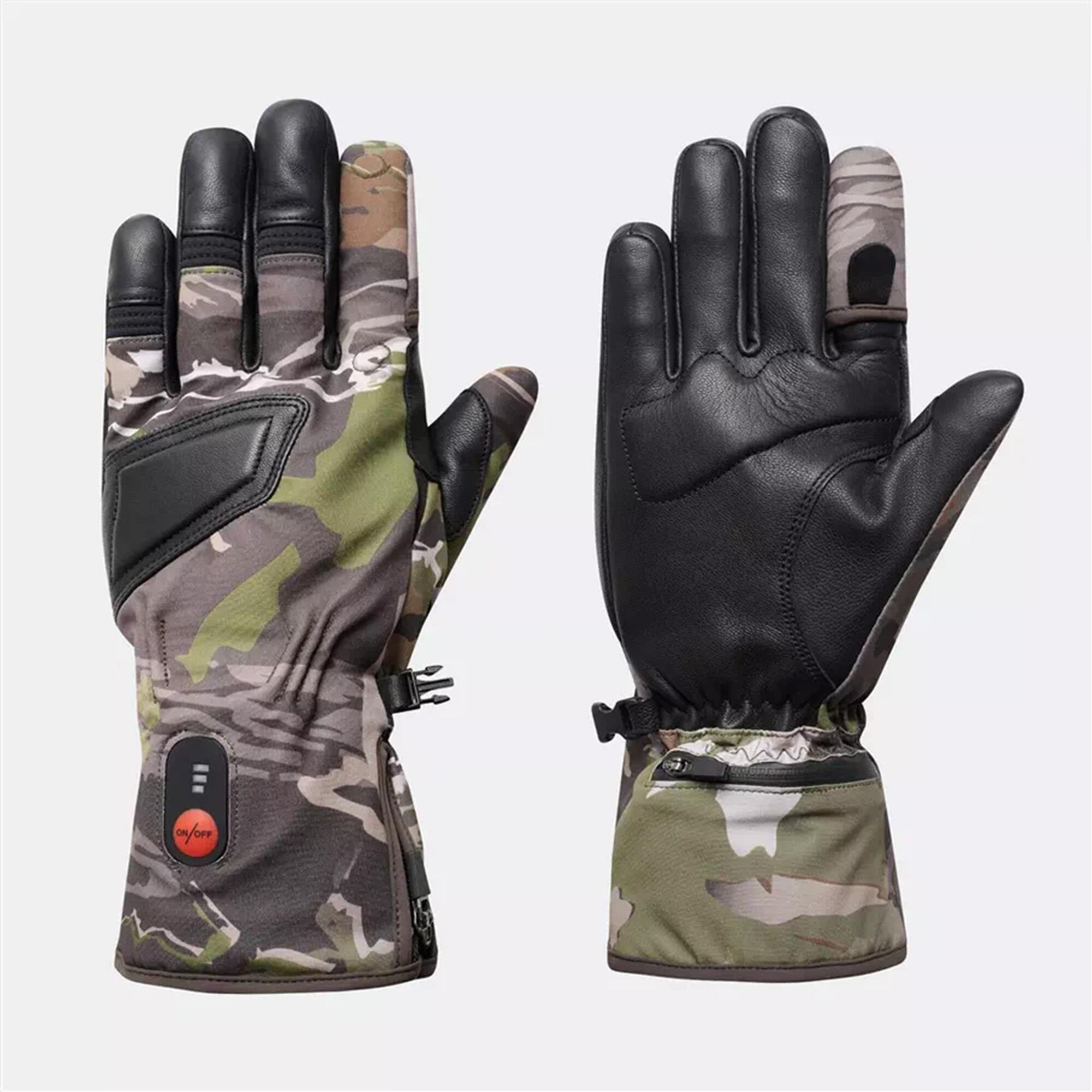 Gants de chasse chauffants, déperlants et coupe-vent 1/8