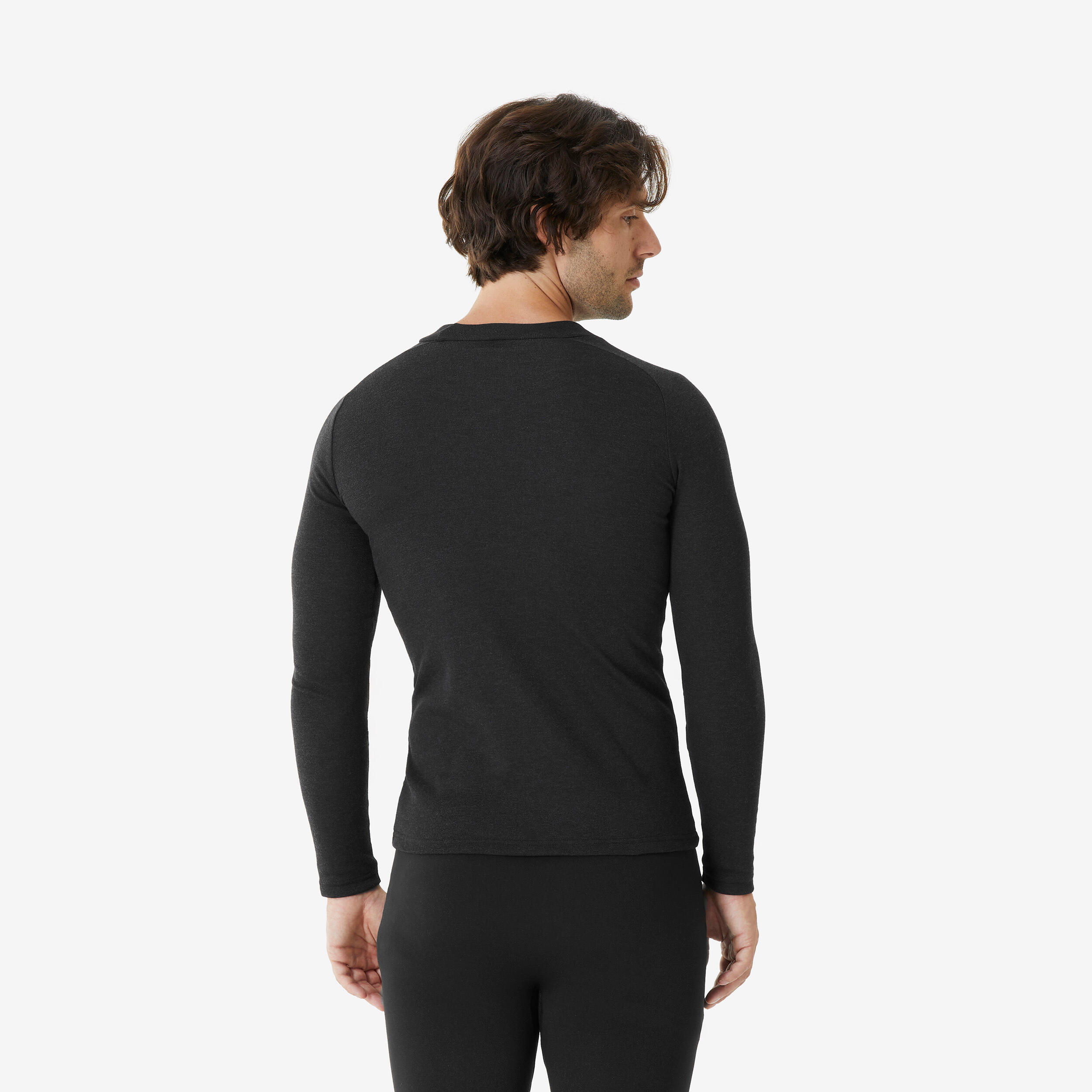 Men's Base Layer Top - BL 100 Black - WEDZE