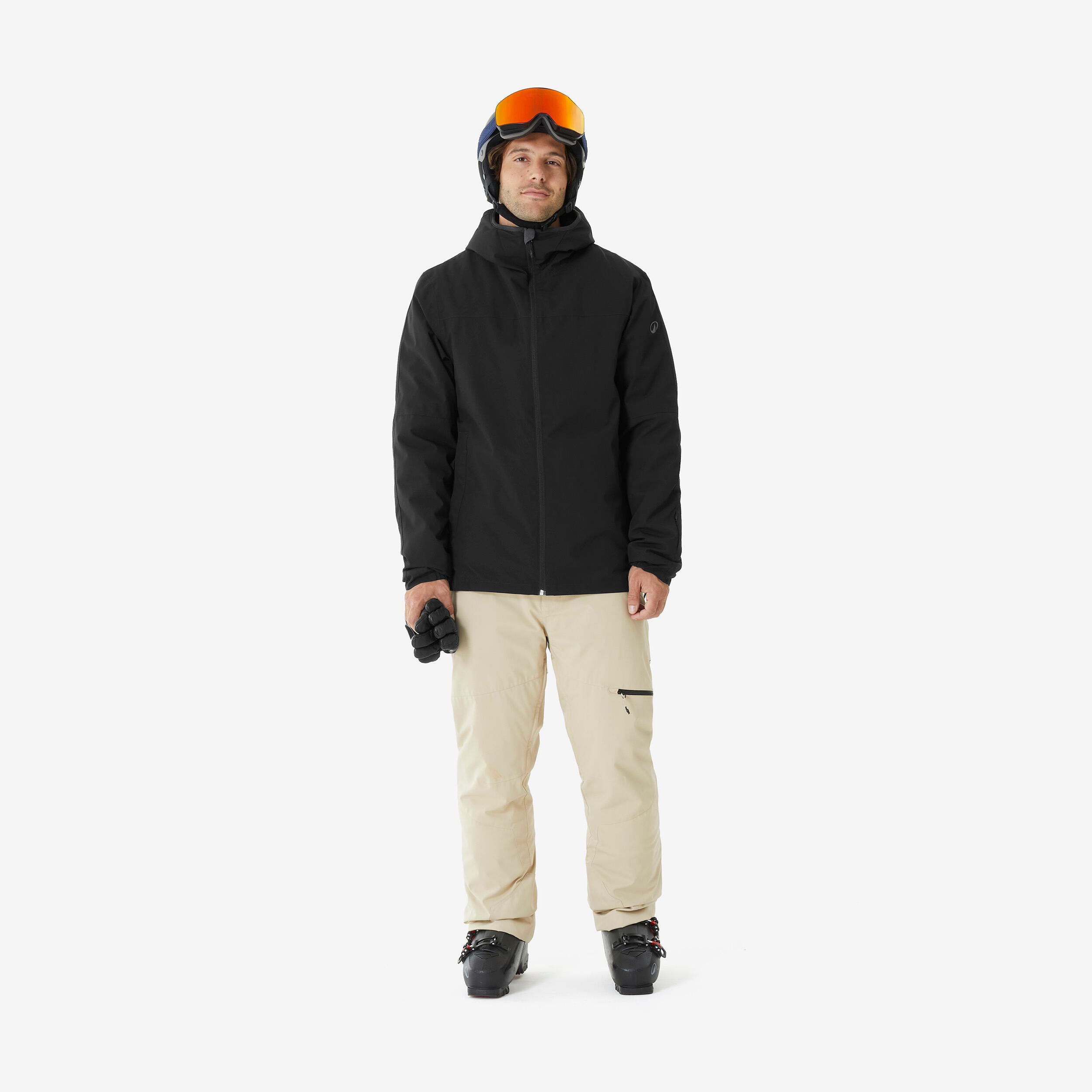 Men’s Ski Jacket - 100 Black - WEDZE