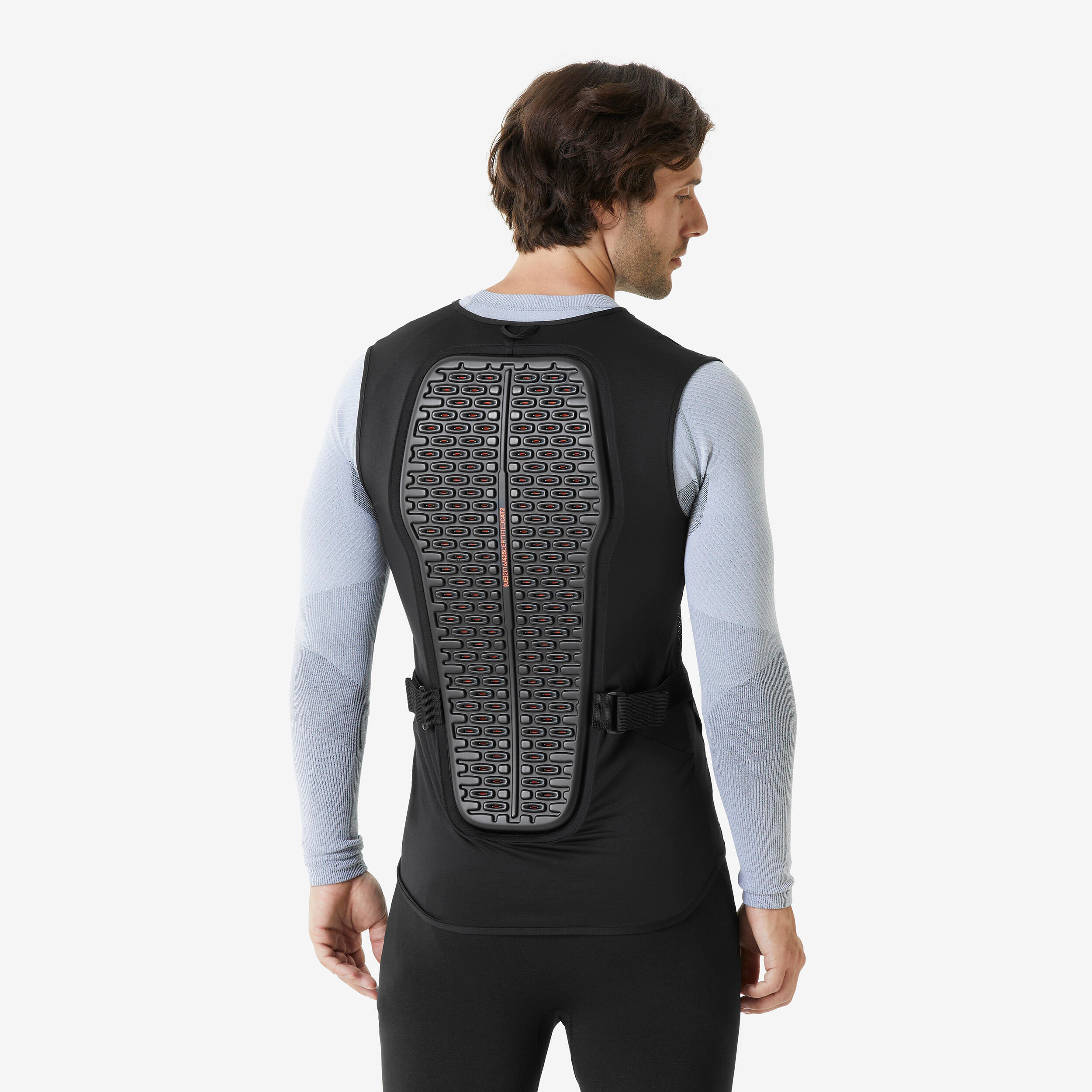 Gilet de protection dorsale VTT, ski et snowboard homme, DBCK 500 noir