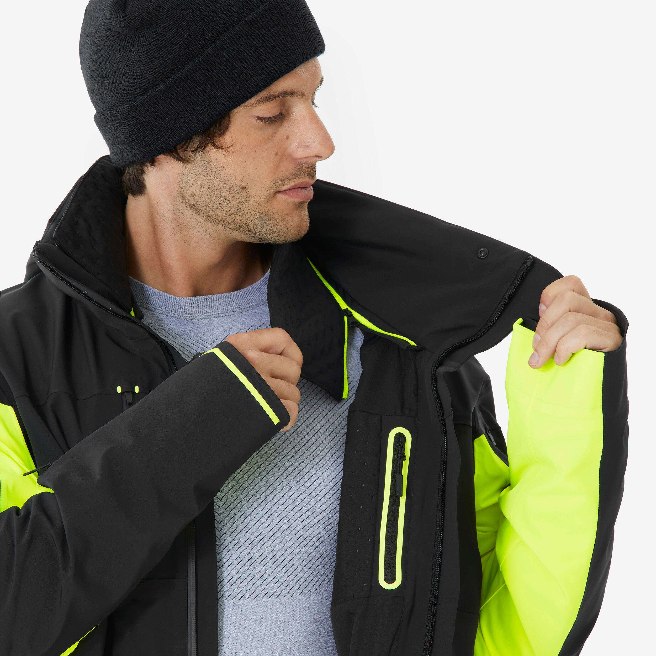 Veste de ski et snowboard très respirante et imperméable homme, JKT 900 noir 10/15