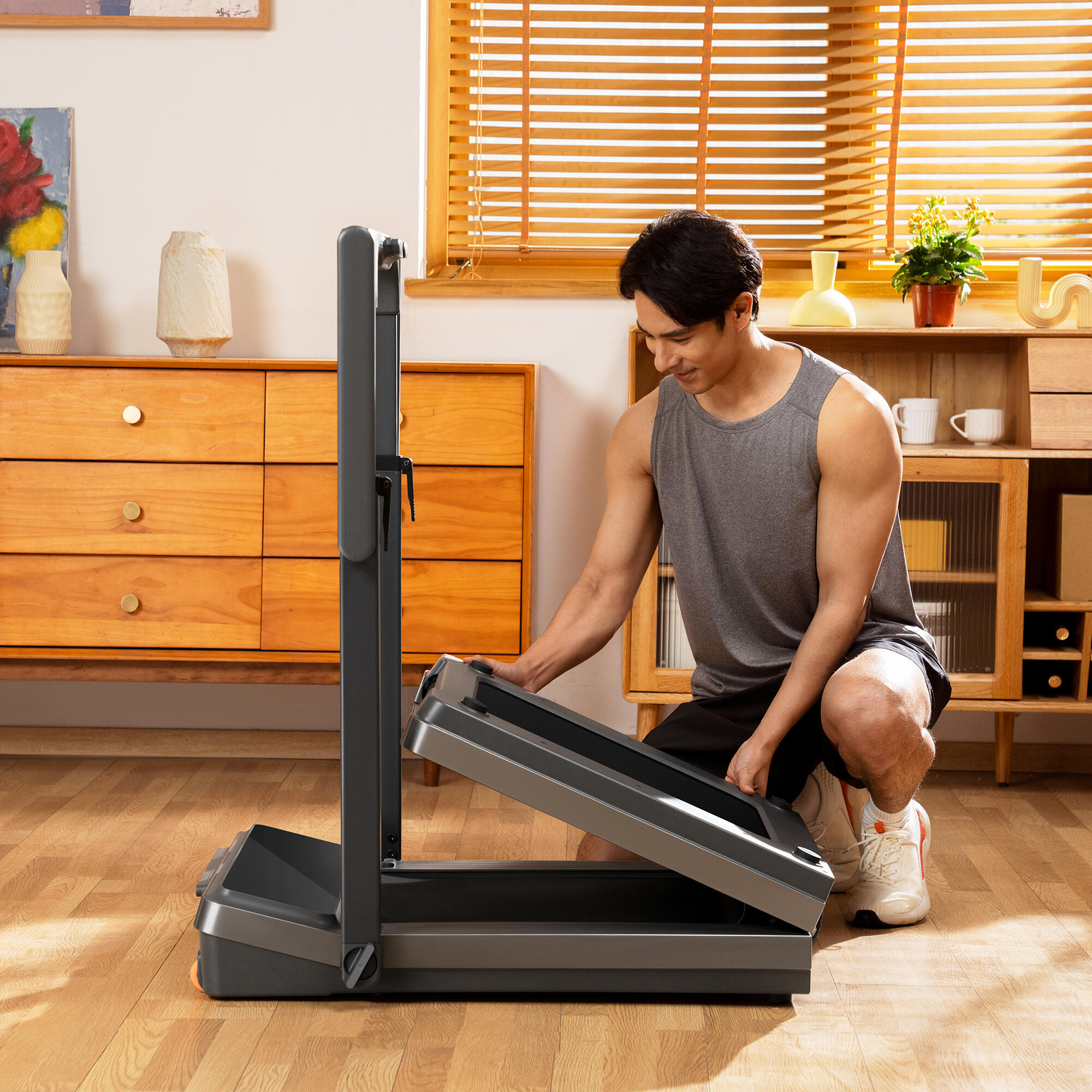Tapis de marche, Walking Pad Compact et Pliable, Noir, Jusqu’à 6 km/h 14/16