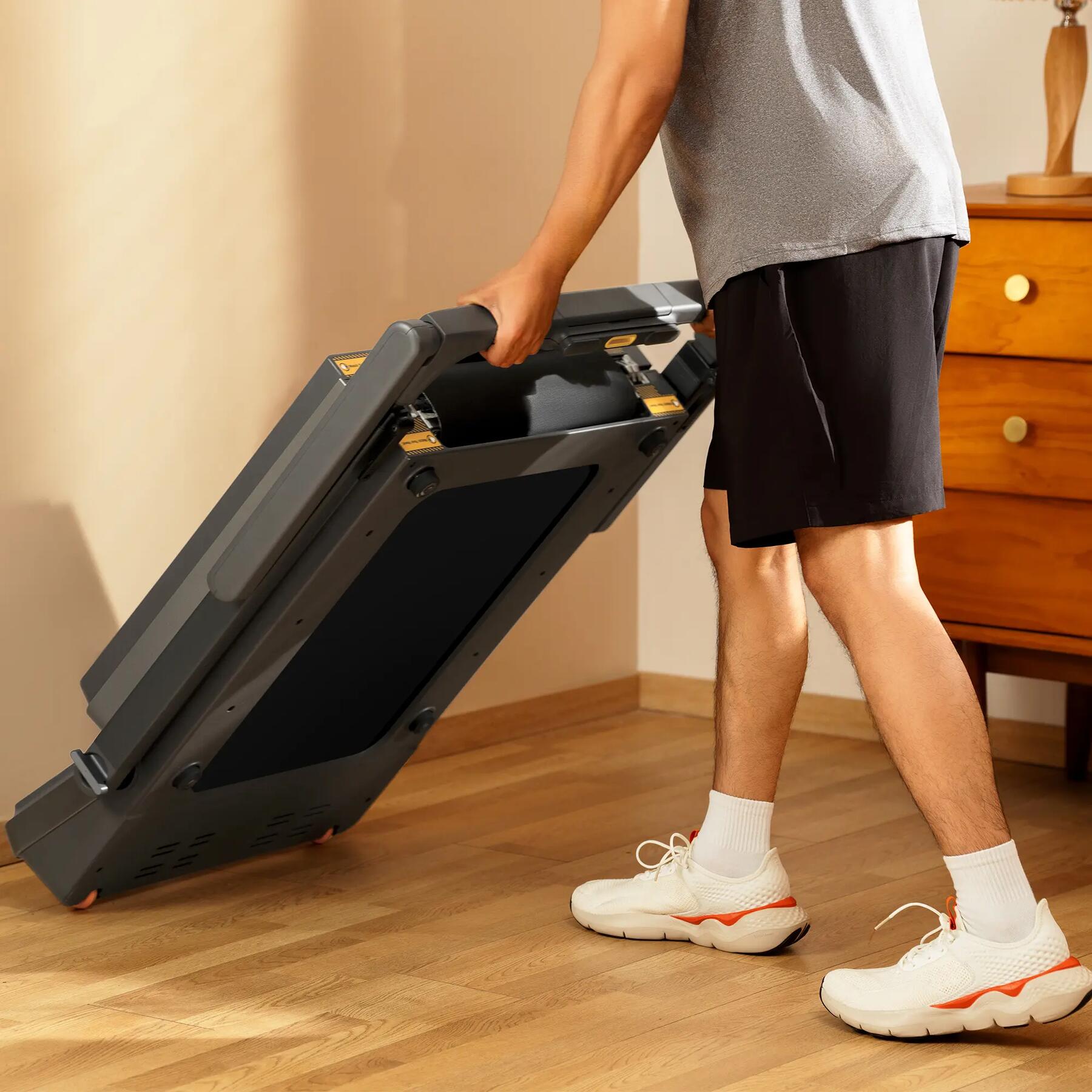 Ein Laufband kann ganz einfach auf- und abgebaut werden