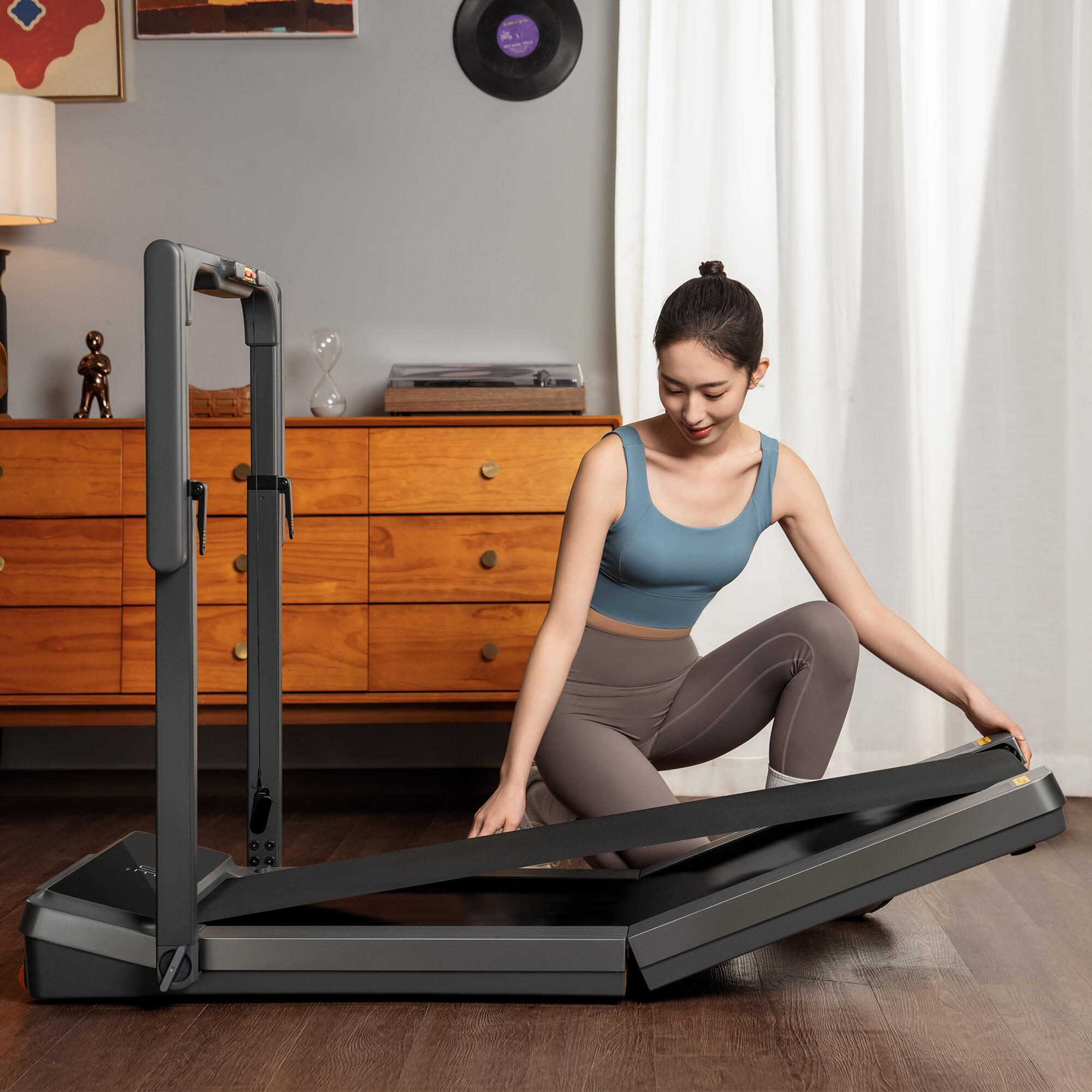 Tapis de marche, Walking Pad Compact et Pliable, Noir, Jusqu’à 6 km/h 13/16