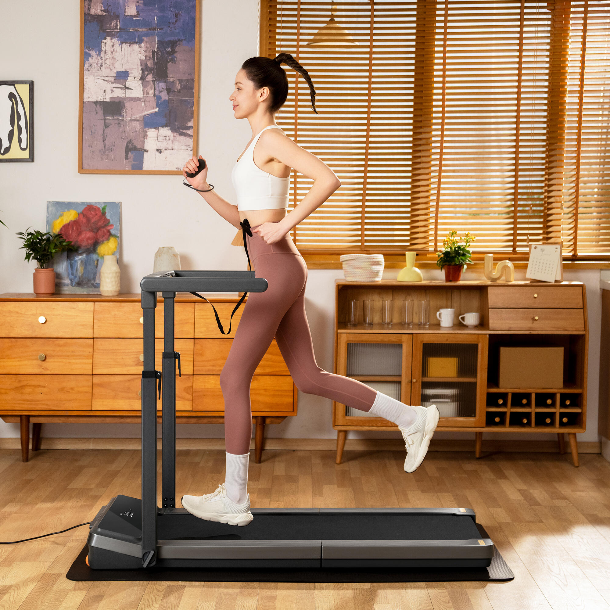 Tapis de marche, Walking Pad Compact et Pliable, Noir, Jusqu’à 6 km/h 11/16