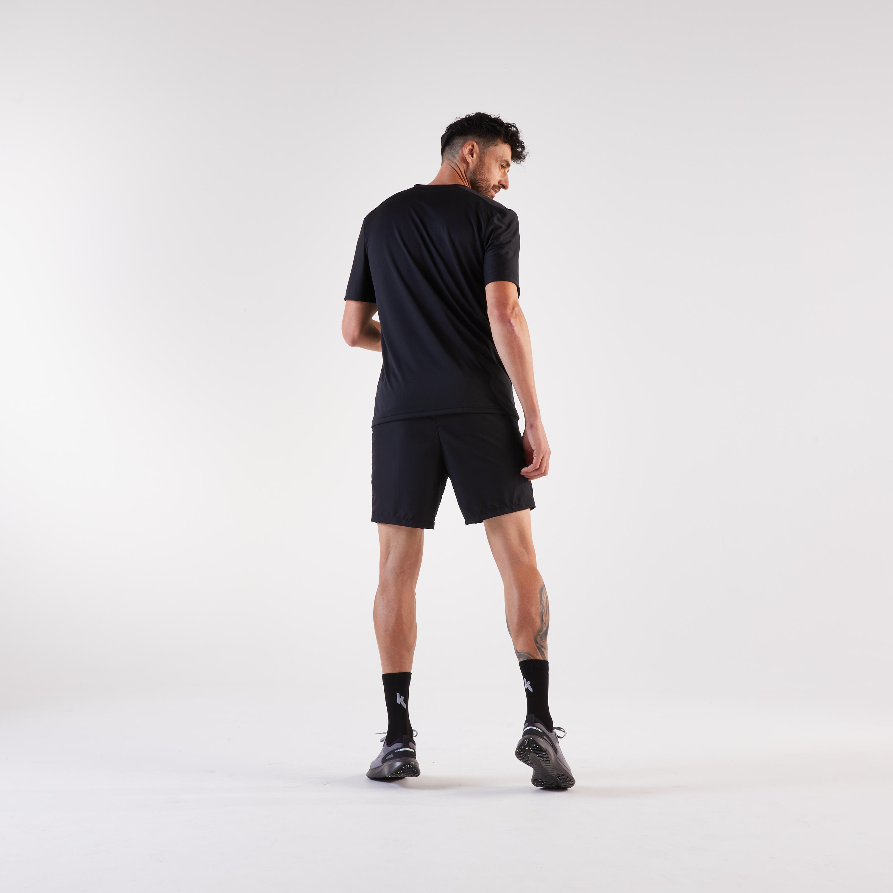 T-shirt de course homme, 100 noir 6/6