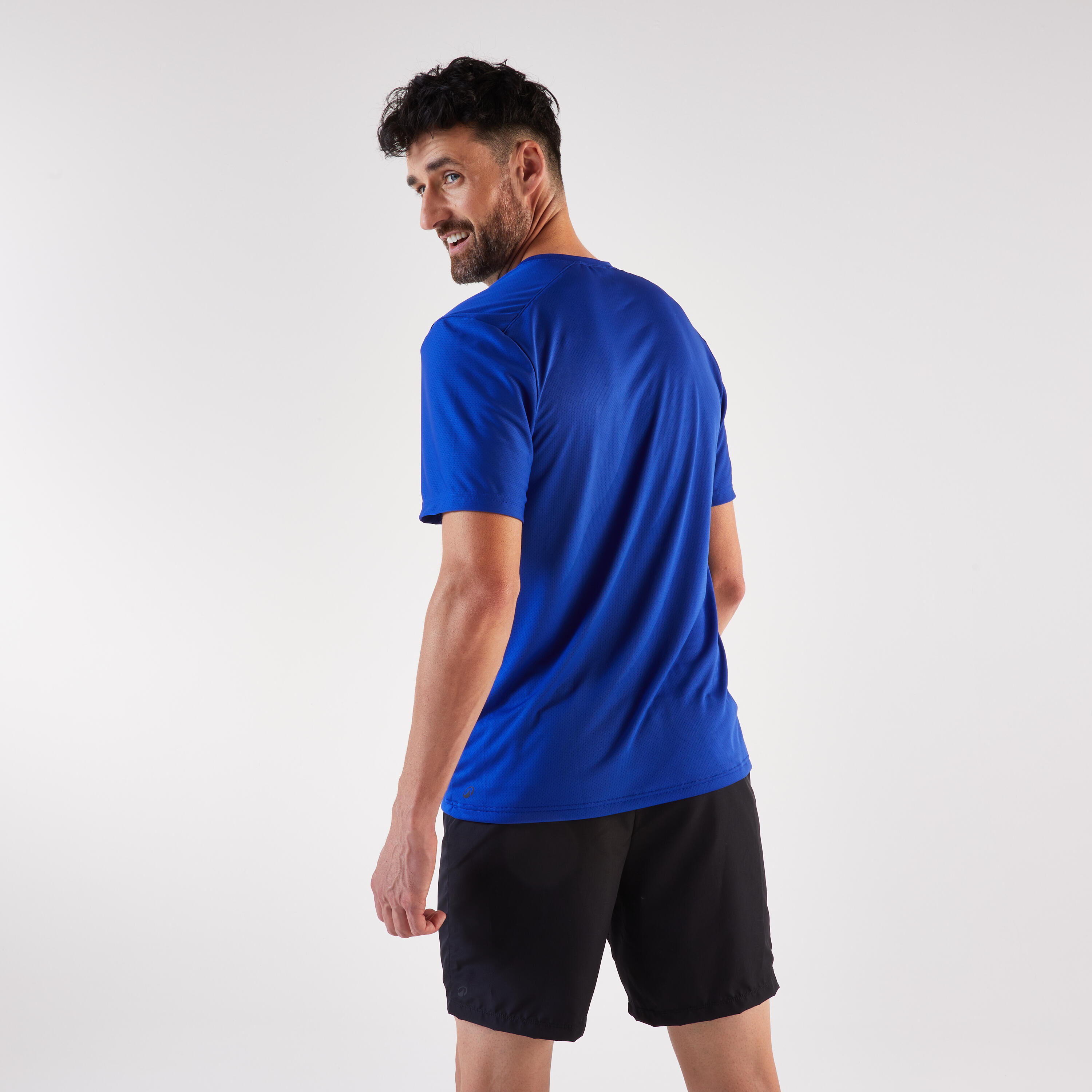 POLERA RUNNING HOMBRE RUN 100 AZUL 5/6