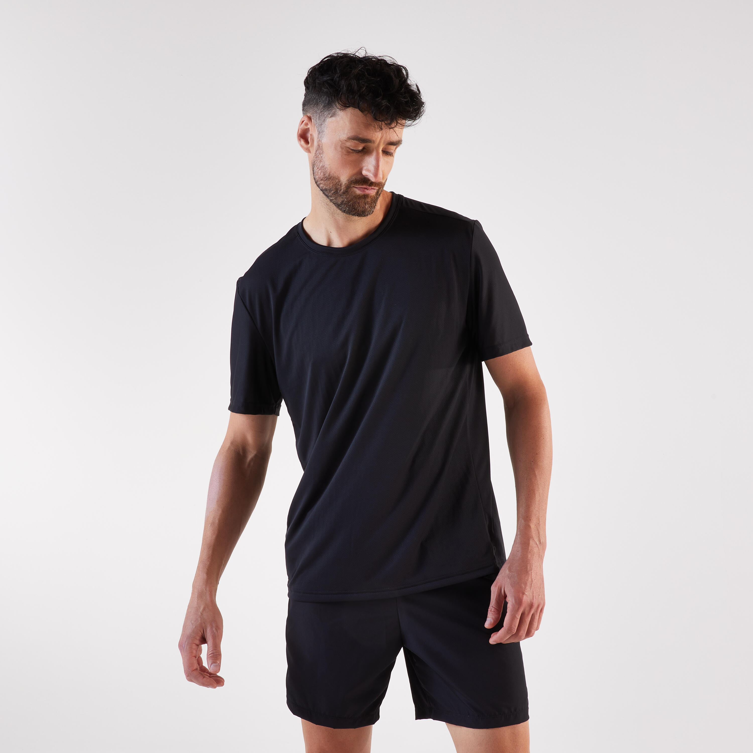 T-shirt de running Homme, Kiprun Run 100 noir