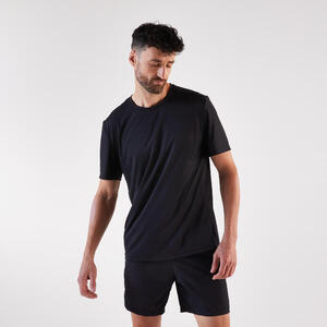 Camiseta running Hombre, Kiprun Run 100 negro