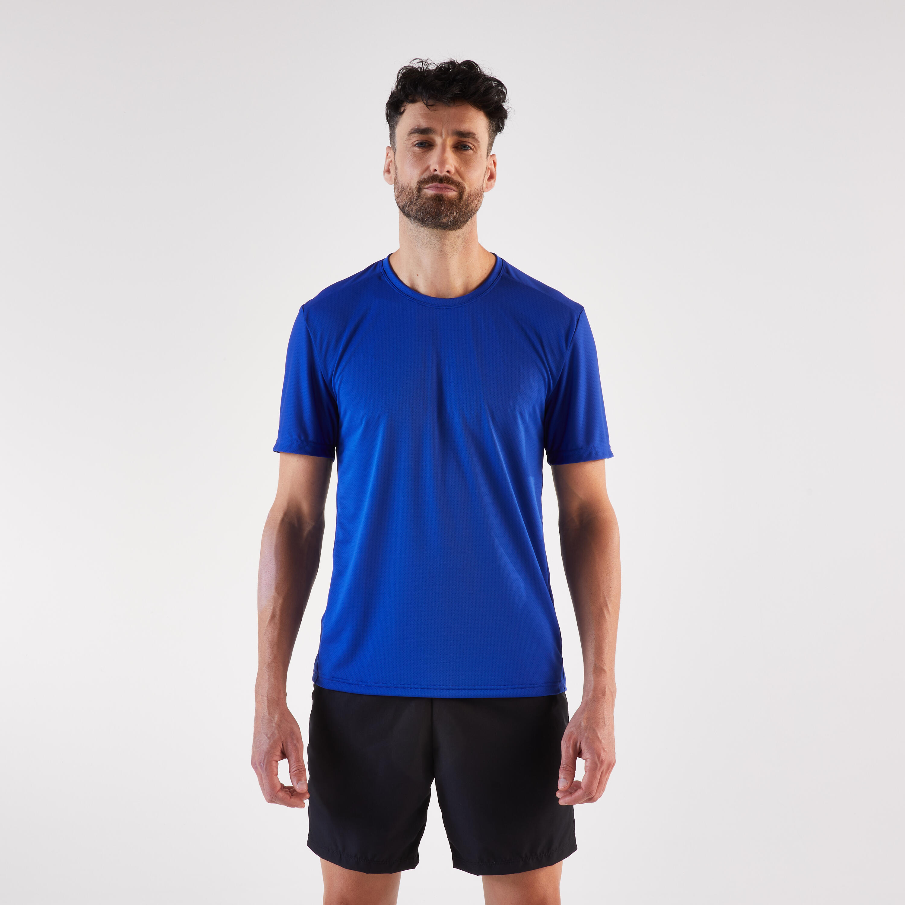 T-shirt de running Homme, Kiprun Run 100 bleu