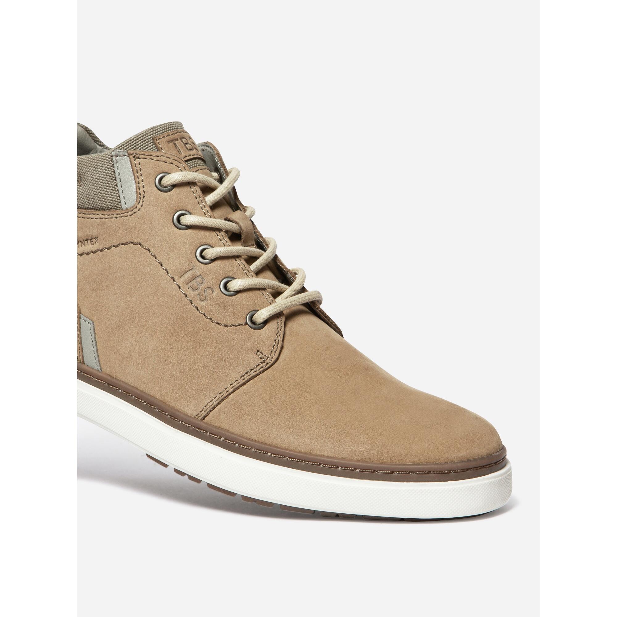 Basket Boots montante homme imperméable en cuir , TBS Berange beige 3/3