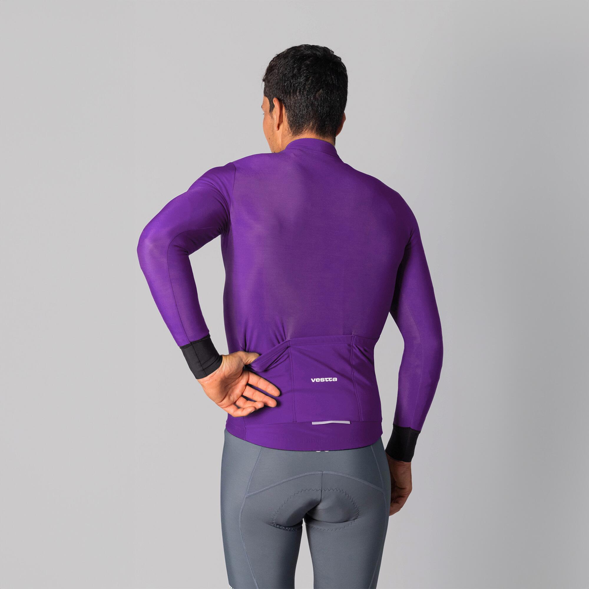 Maillot ciclismo manga larga Vestta Pro Morado 3/3