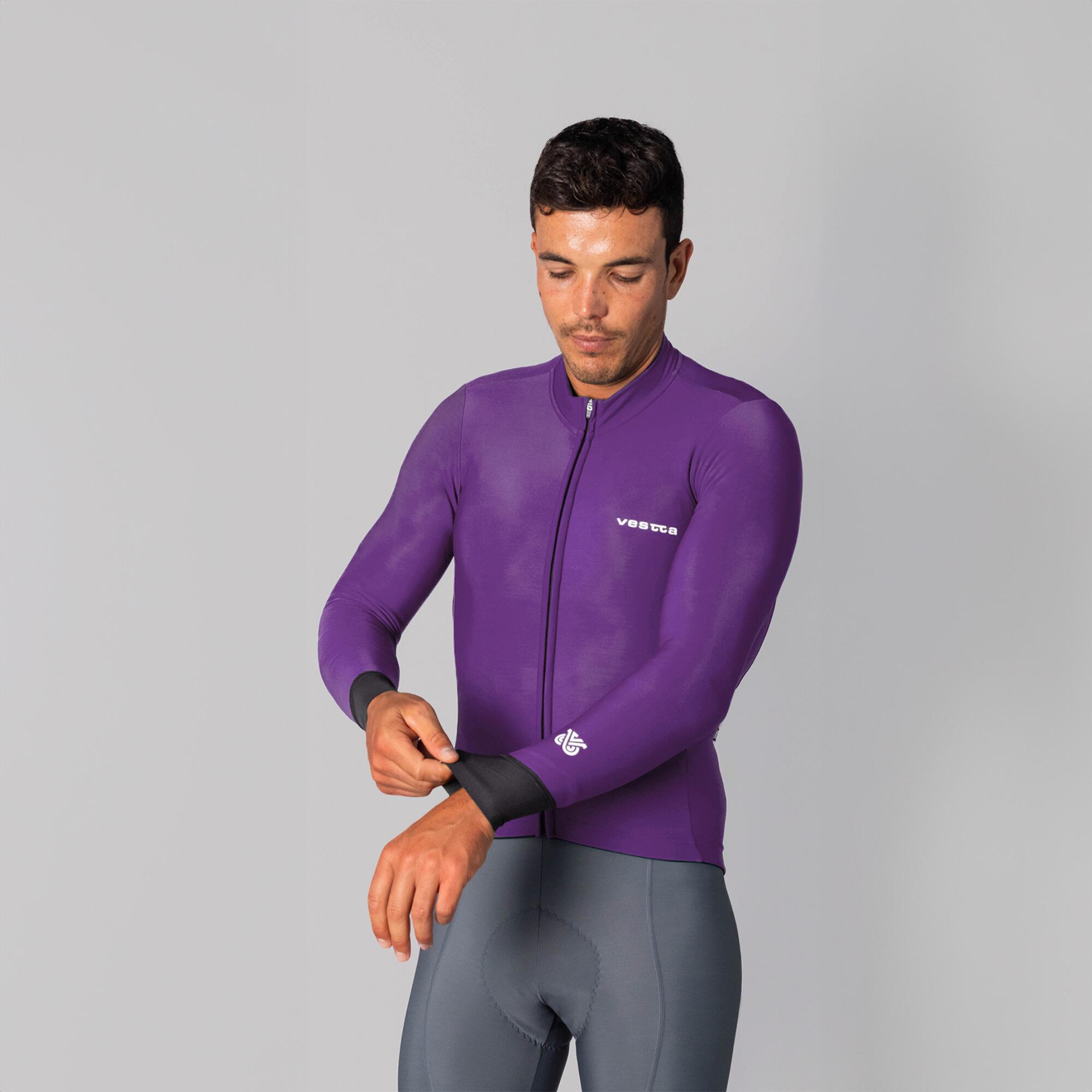 Maillot ciclismo manga larga Vestta Pro Morado 2/3