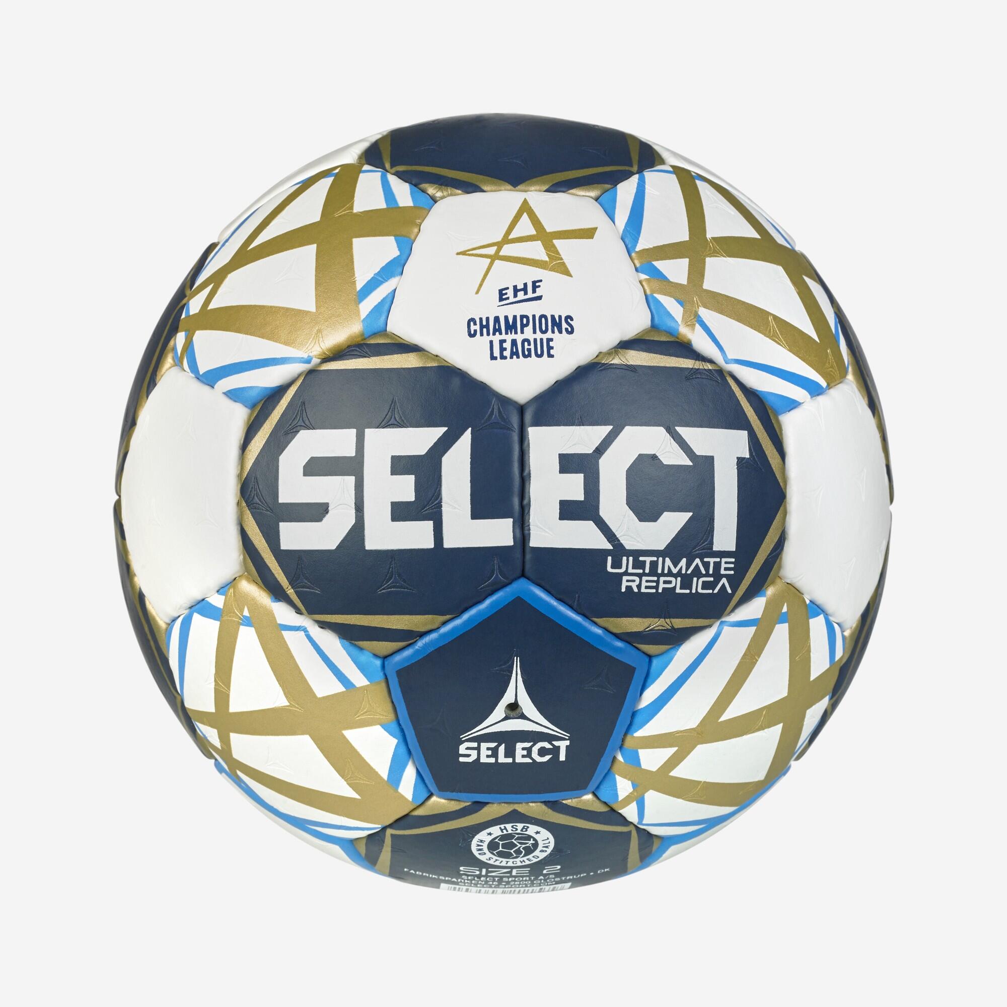 Palla pallamano Select REPLICA CHAMPIONS LEAGUE taglia 2 blu-oro 2/3
