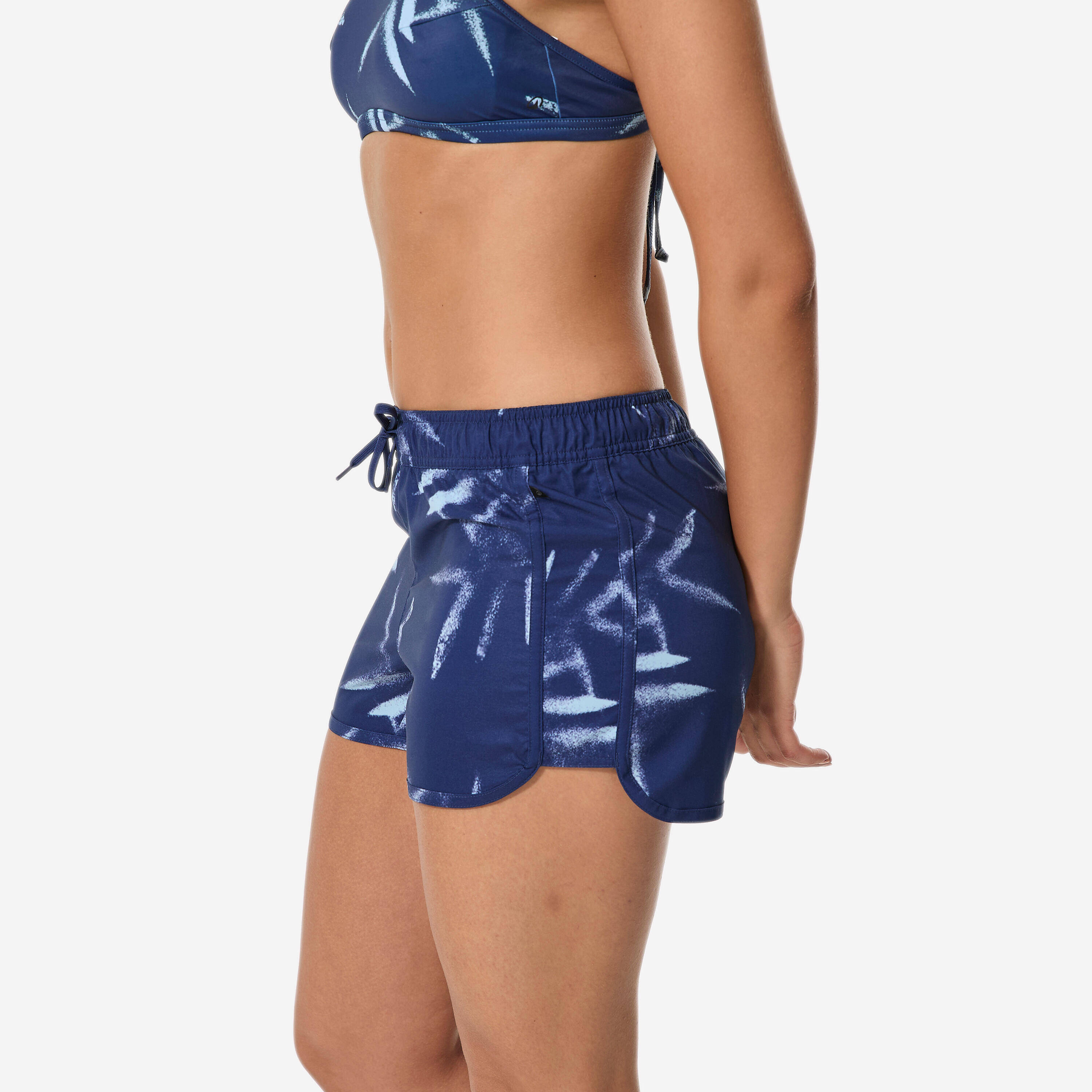 Women’s surfing swim shorts, Tini Bagheera navy blue -  5
