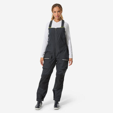 Напівкомбінезон жіночий 500 для вітрильного спорту темно-сірий