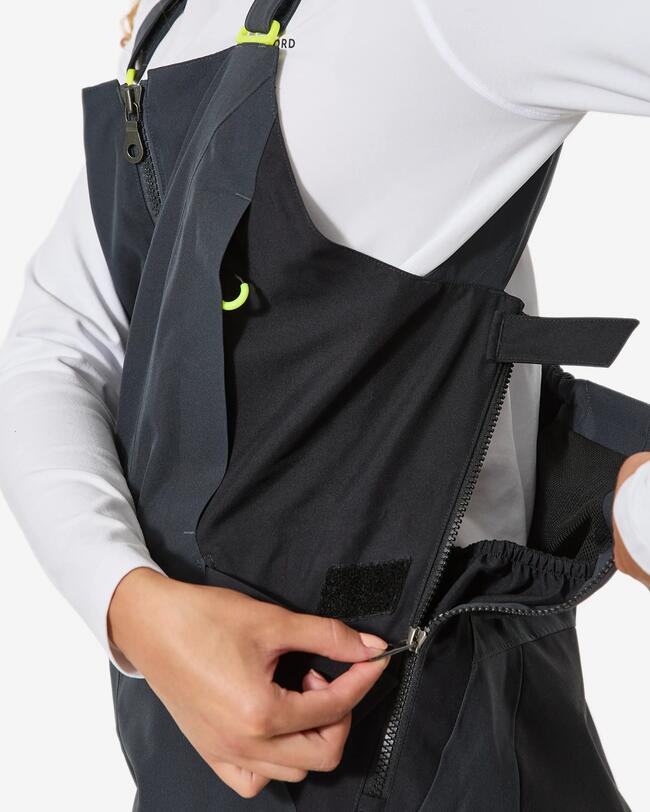 vue rapprochée sur un zip de salopette de quart