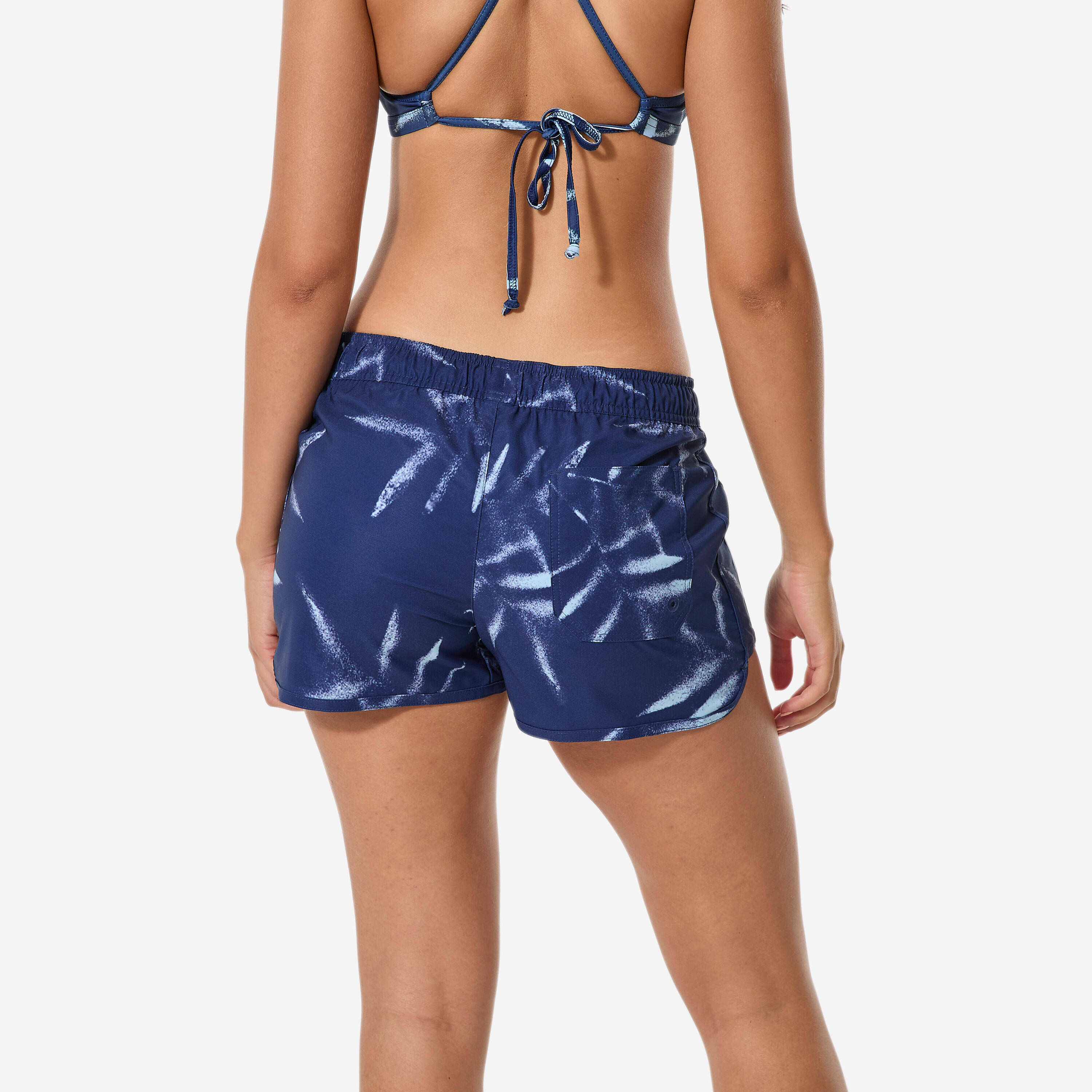 Women’s surfing swim shorts, Tini Bagheera navy blue -  4
