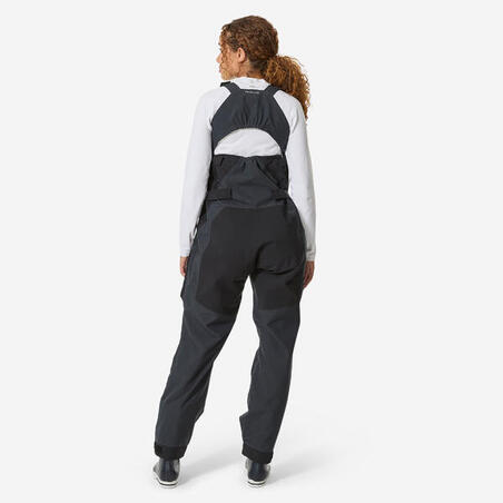 Напівкомбінезон жіночий 500 для вітрильного спорту темно-сірий