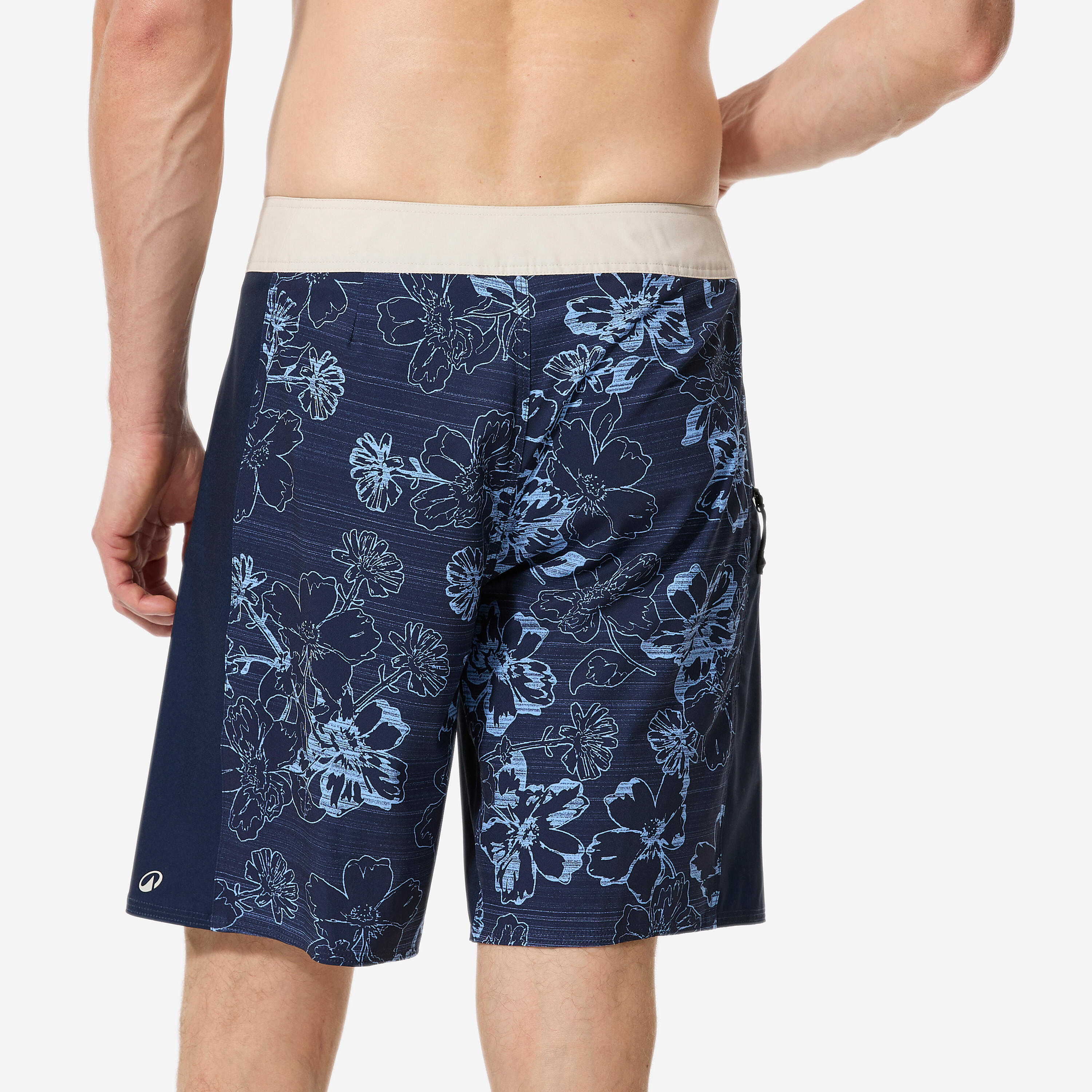 Calções de Banho Surf Compridos 19" 500 Arch Lico Homem Azul 3/8