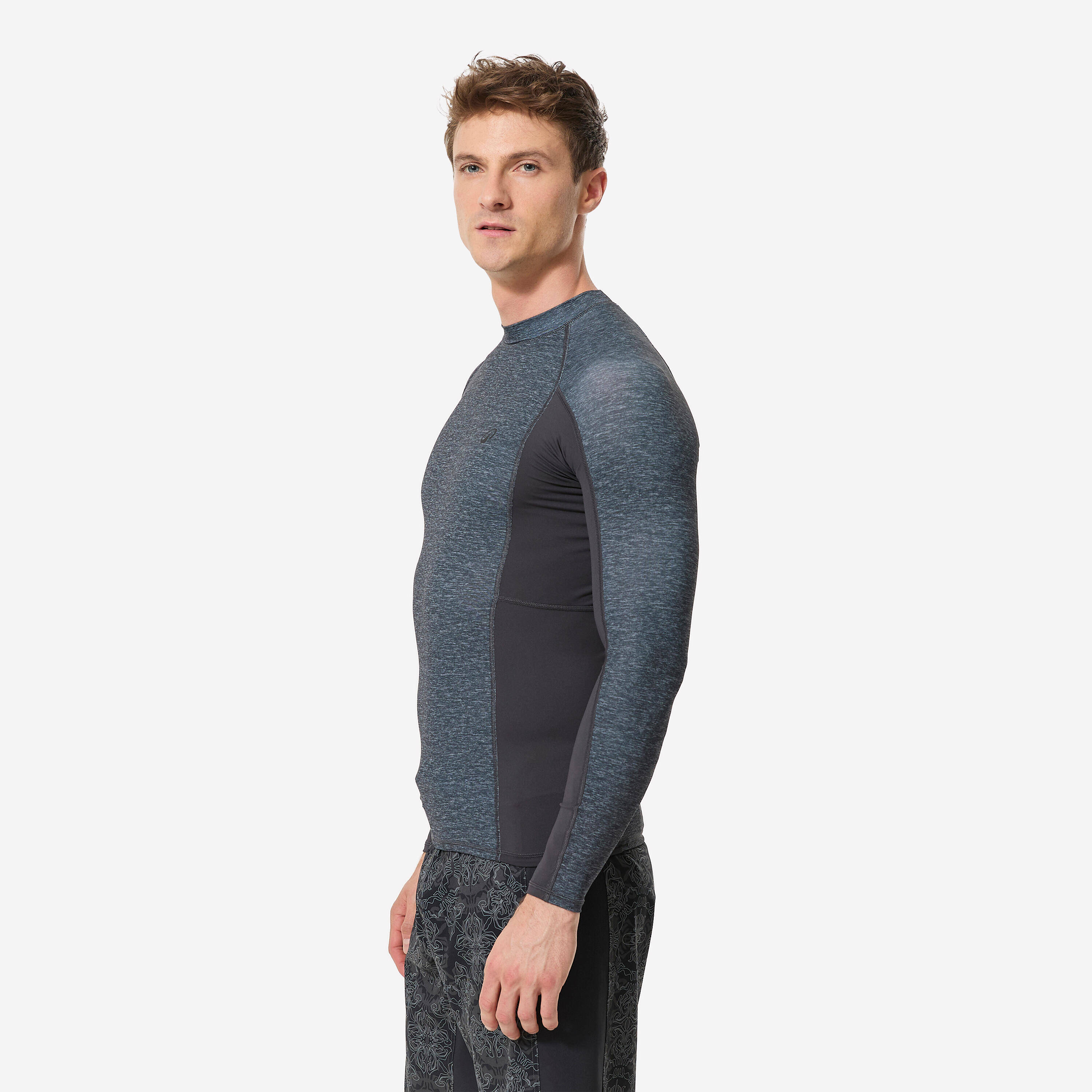 Men’s anti-UV t-shirt long-sleeved, 500 dark grey -  5