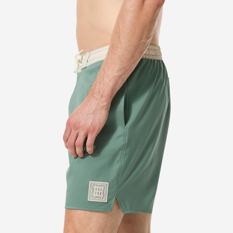Erkek Orta 18" Deniz Şortu/Boardshort - Yeşil - 100