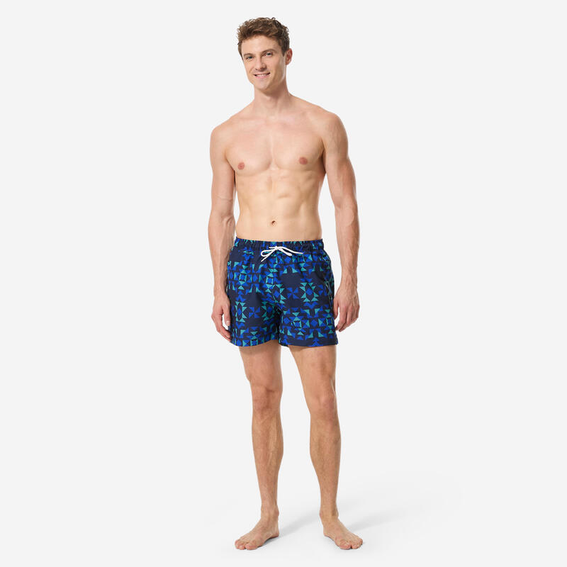 Șort de baie scurt surf 15" 100 Geotix Albastru Bărbați
