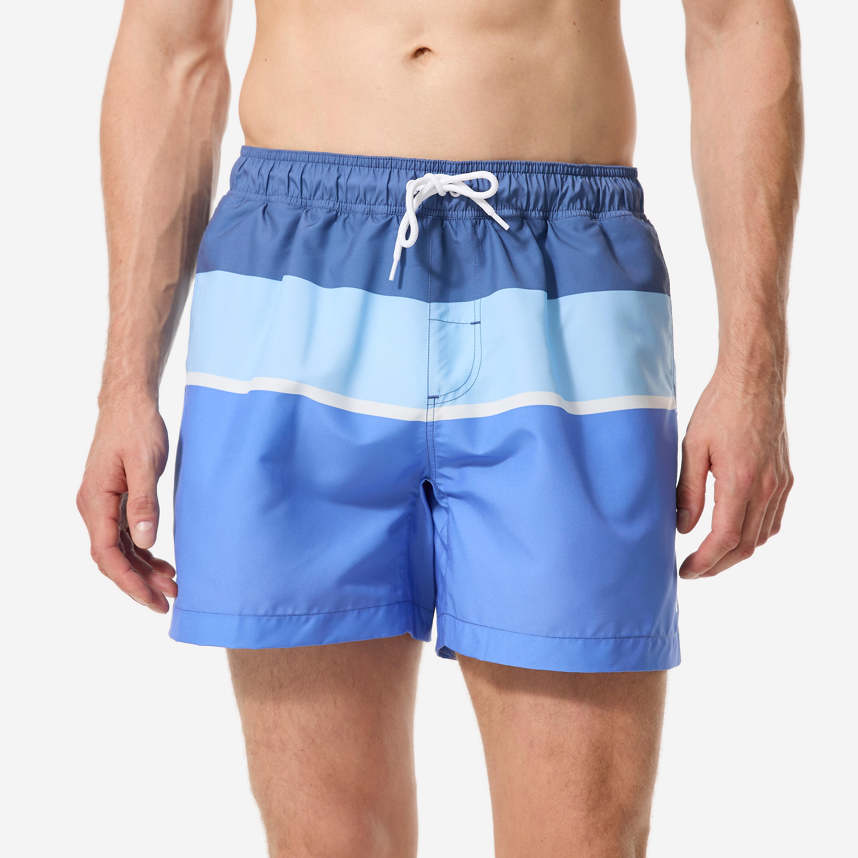 Men’s surfing boardshorts short swim shorts 15”, 100 Strippy