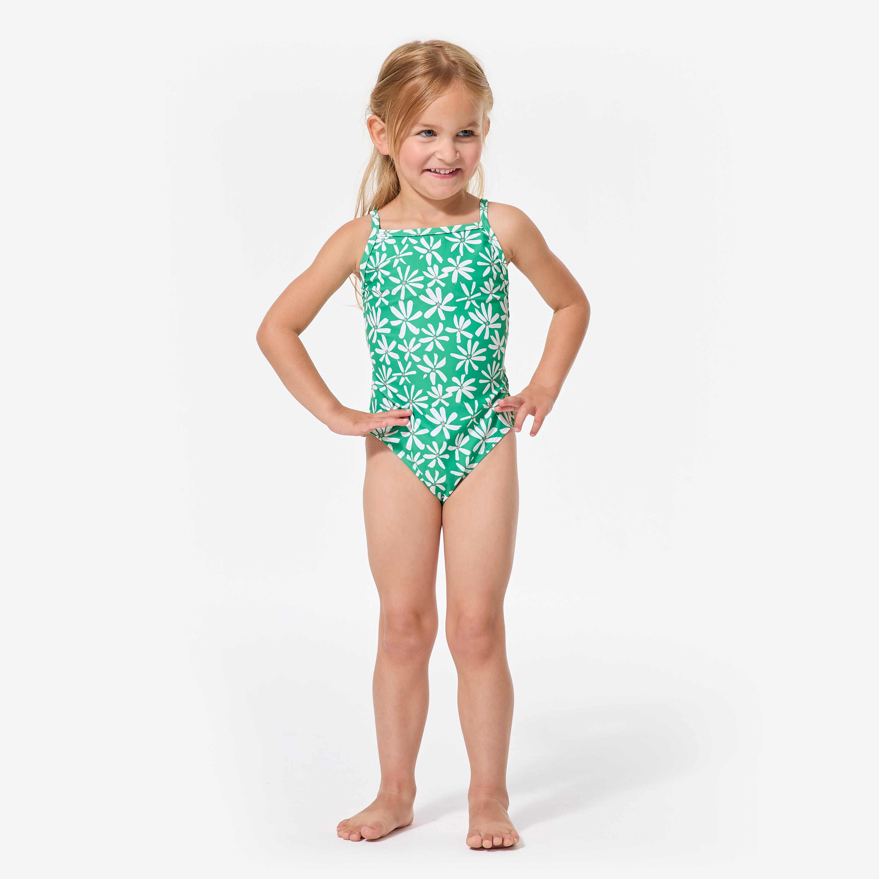 Maillot de bain 1 pièce bébé fille, Madina champêtre vert 4/12