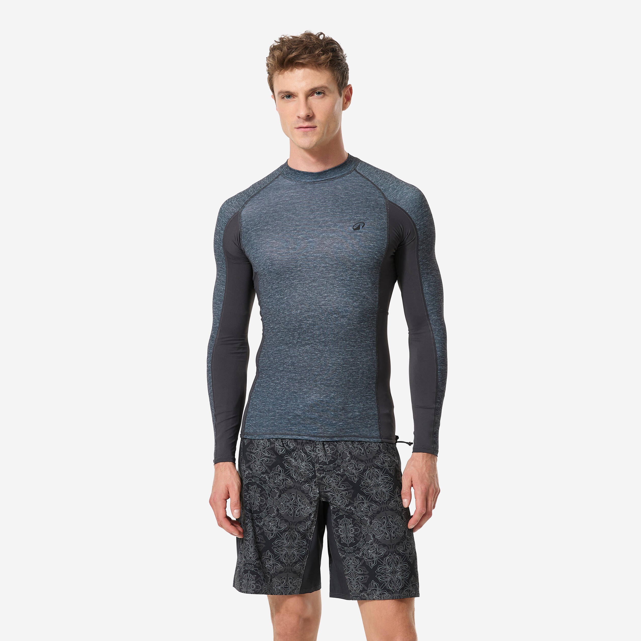 Men’s anti-UV t-shirt long-sleeved, 500 dark grey