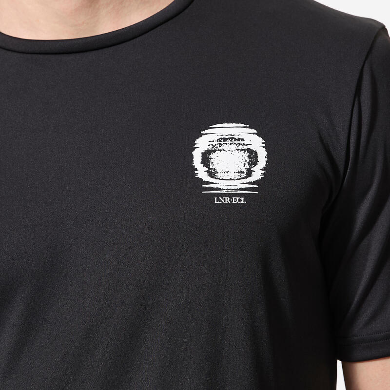Tricou anti-UV croială amplă Print Negru Bărbați