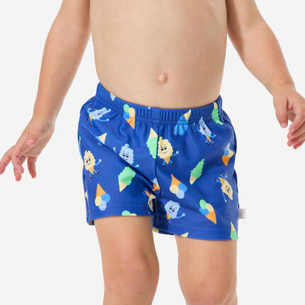 Boxer-couche de bain lavable bleu imprimé