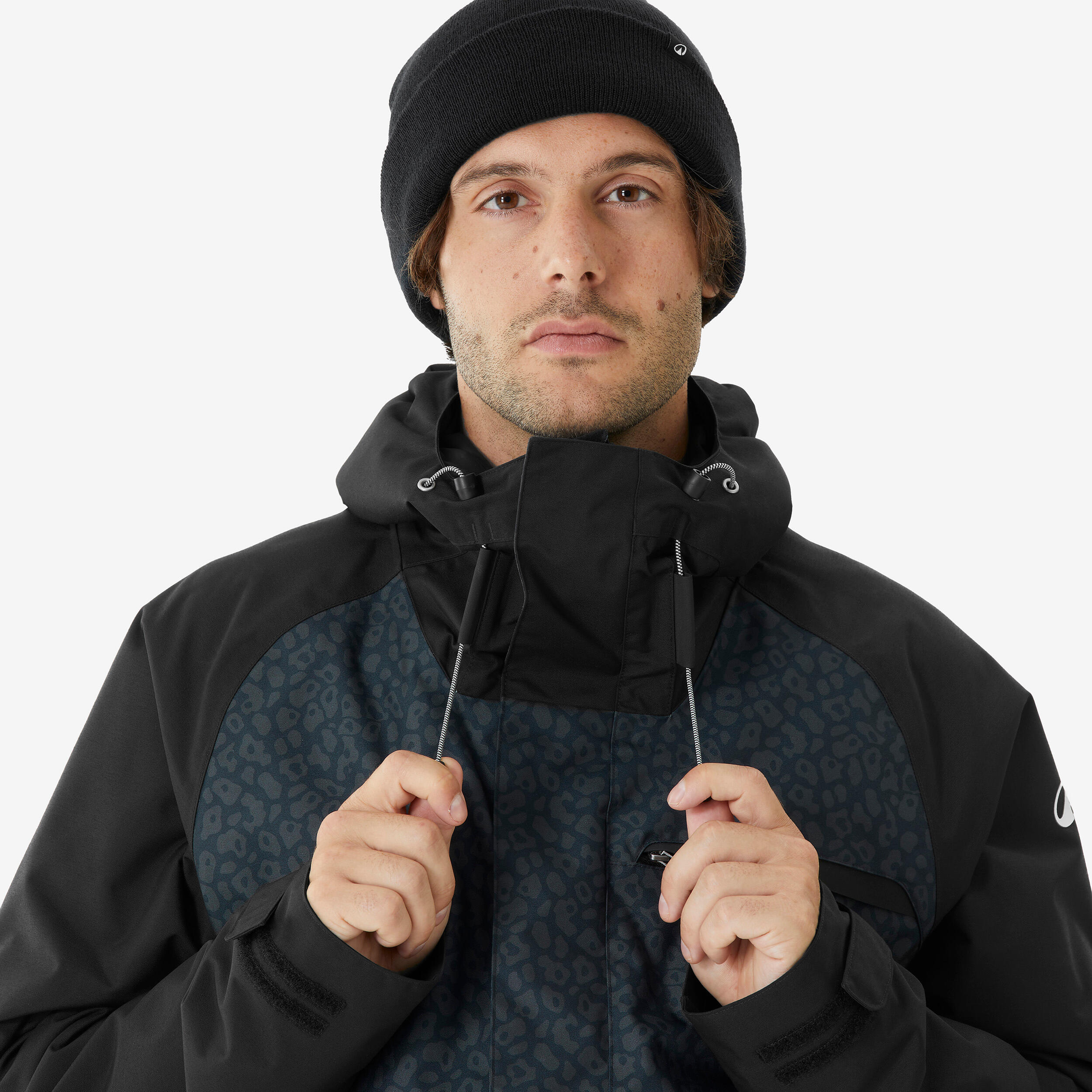 Veste de ski et snowboard longue et chaude homme, 500 long noir 9/11