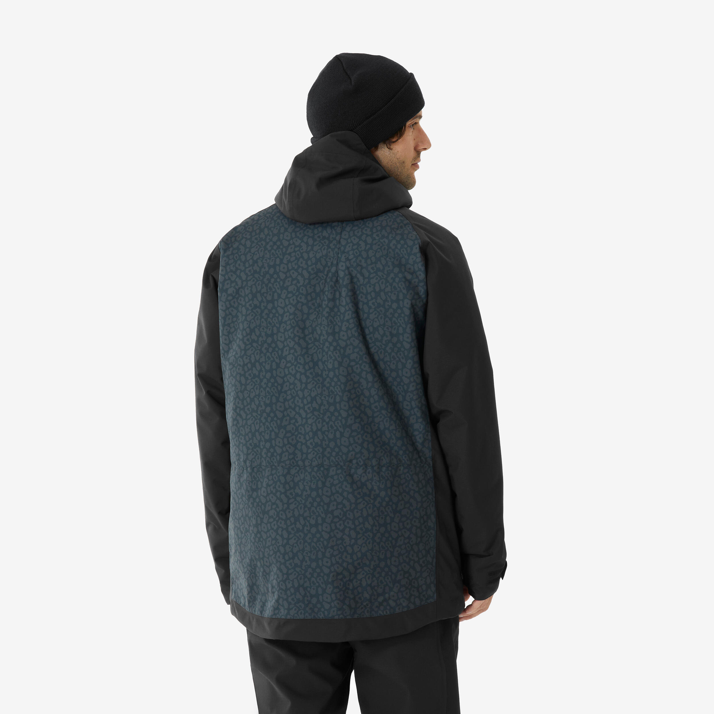 Veste de ski et snowboard longue et chaude homme, 500 long noir 3/11