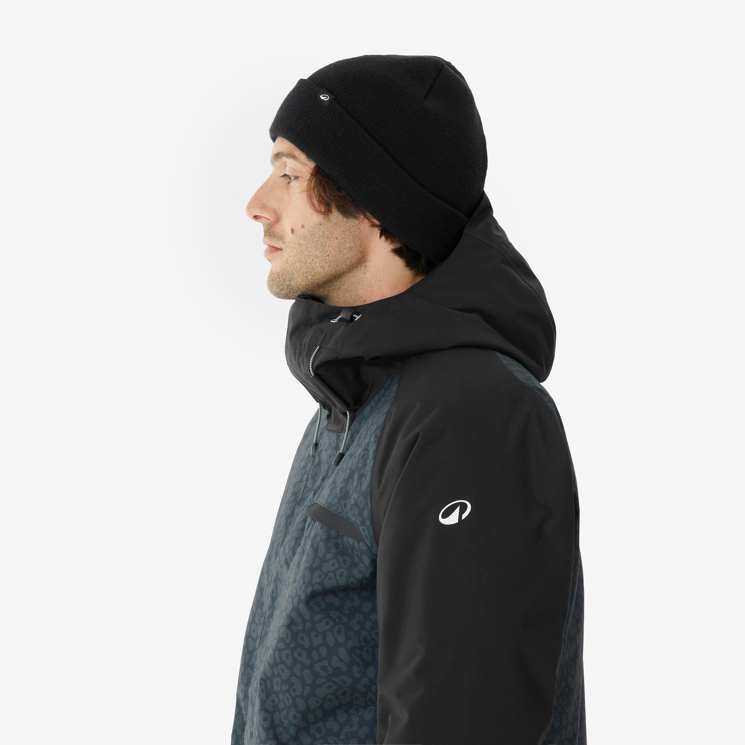 Veste de ski et snowboard longue et chaude homme, 500 long noir 4/11