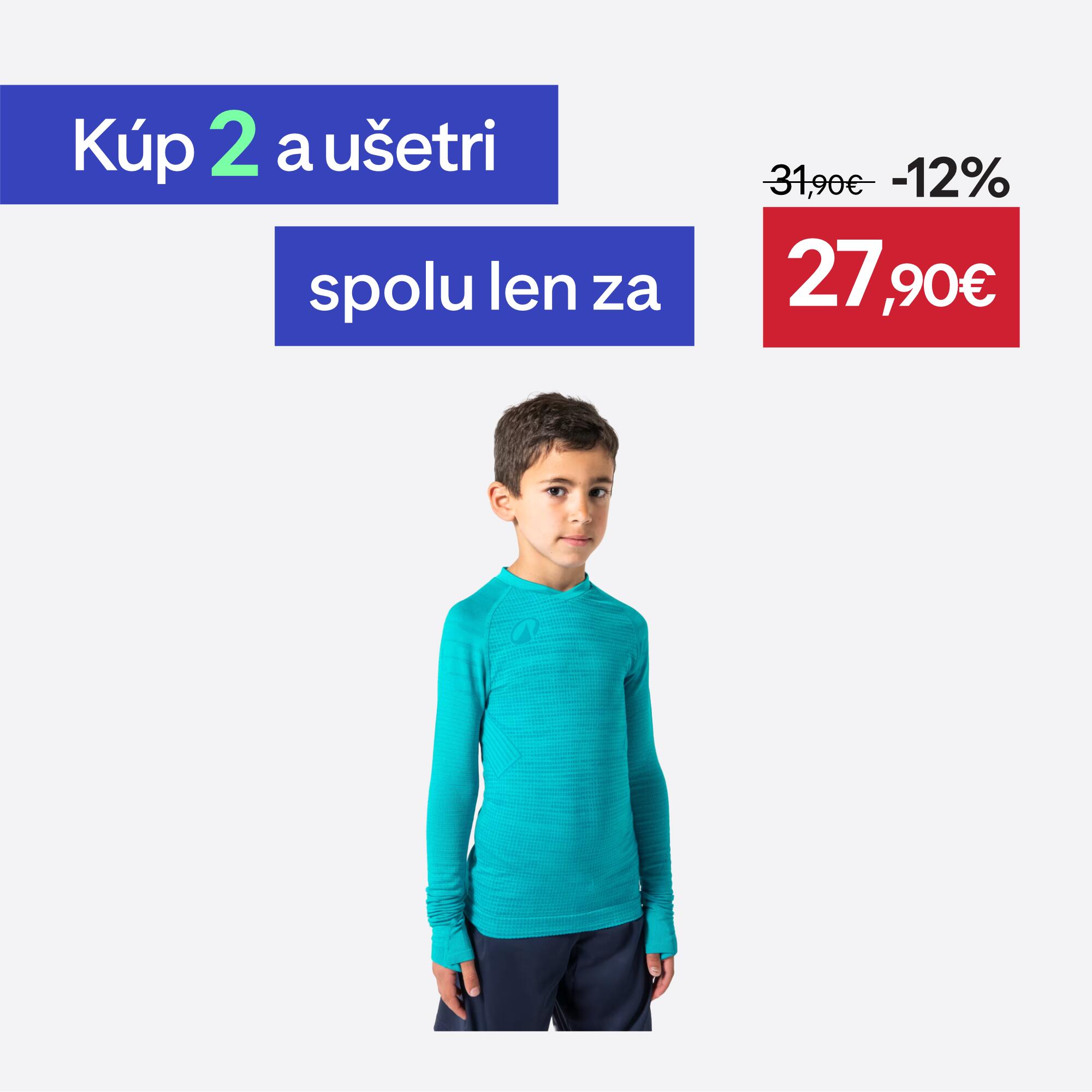 KIPSTA Detské futbalové termotričko Keepdry bezšvové modré 113-122 cm