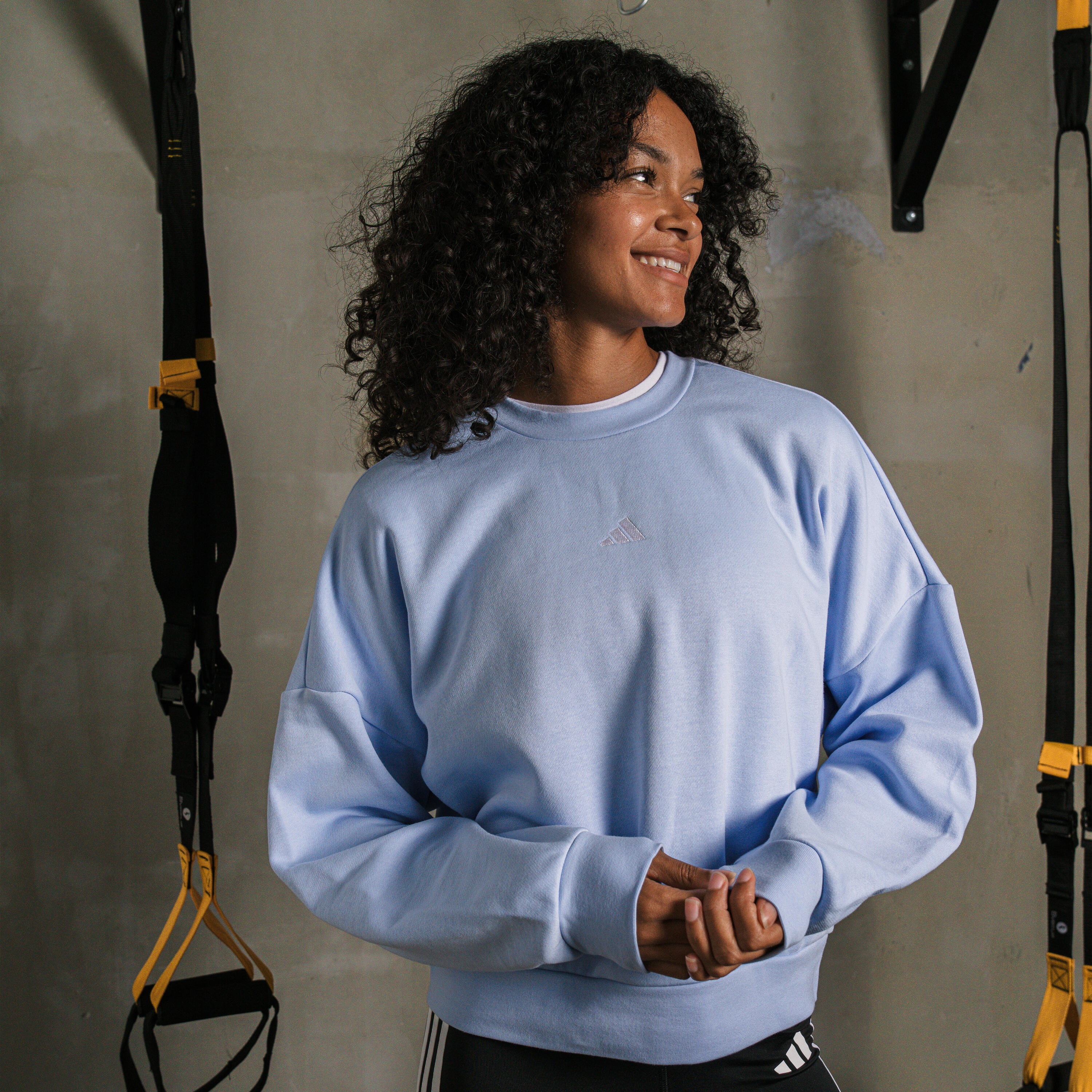 Fitness-Sweatshirt für Damen, hellblau 2/11