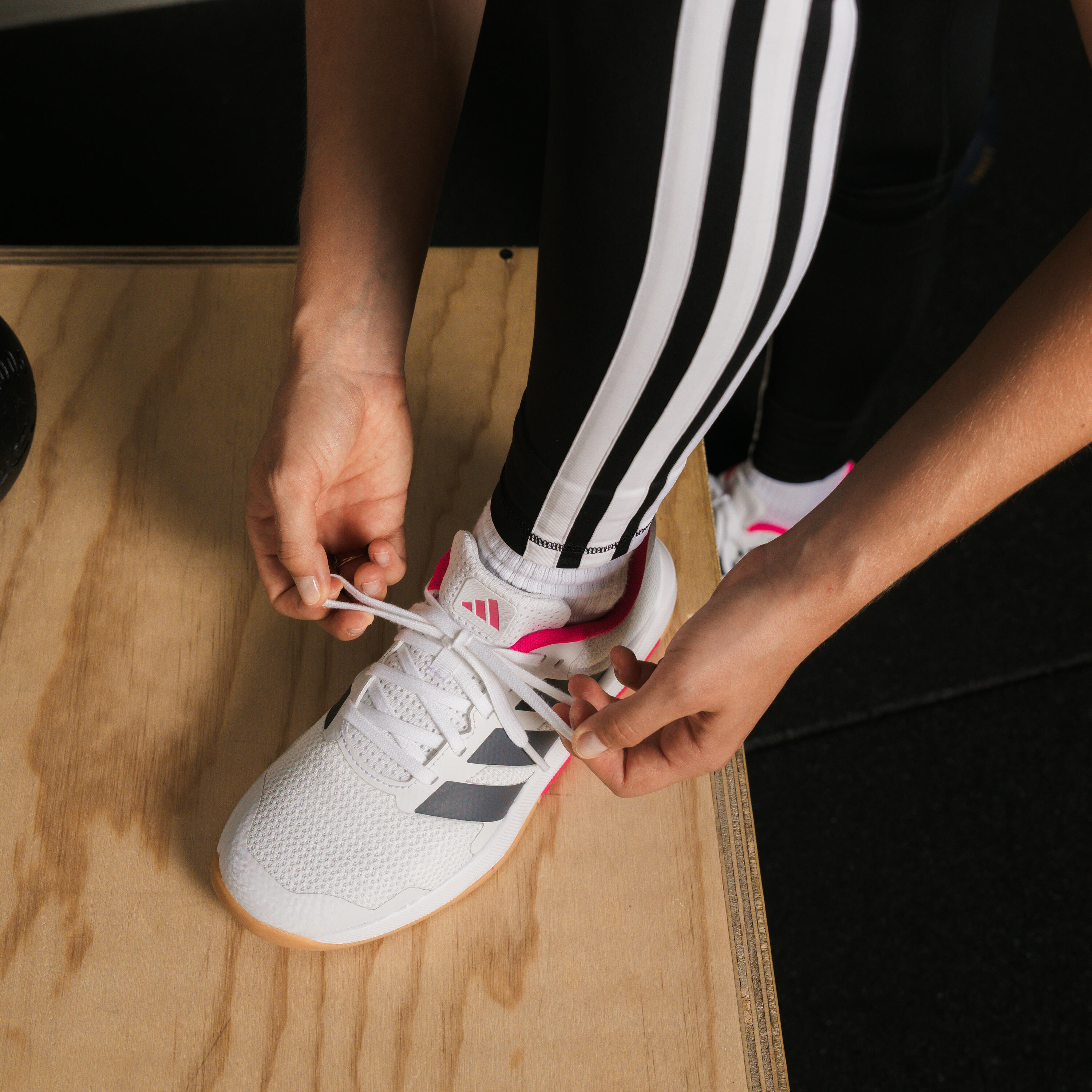 Chaussures de fitness femme Dropset, blanc et rose 3/13
