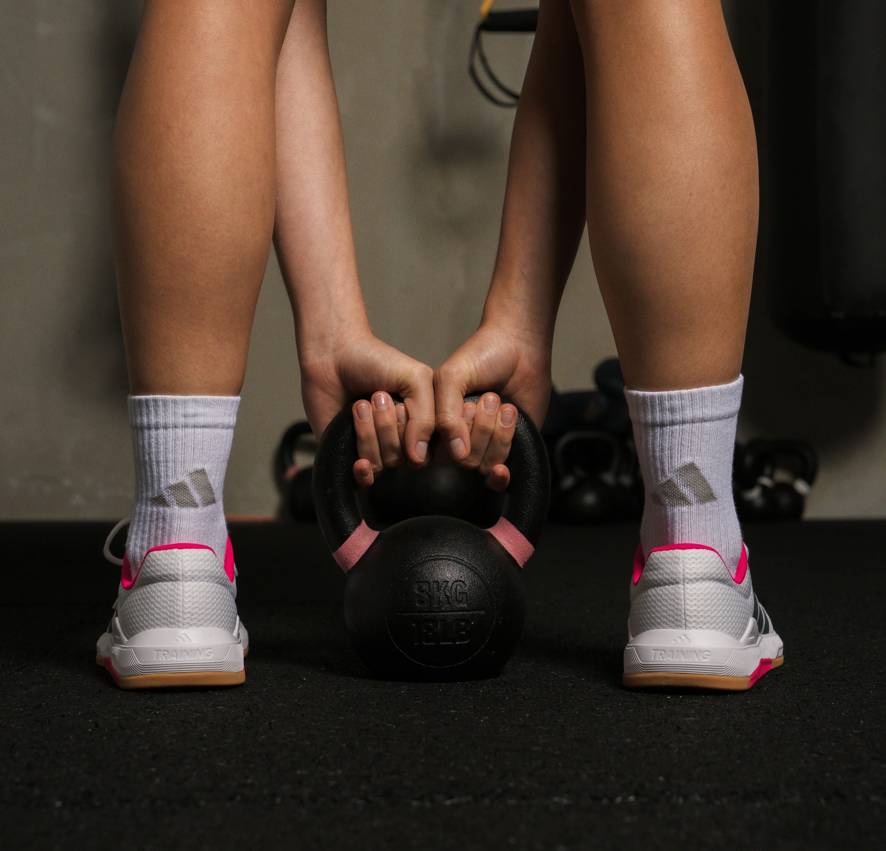 Chaussures de fitness femme Dropset, blanc et rose 5/13