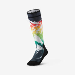 Chaussettes de ski chaudes enfant, 100 blanc