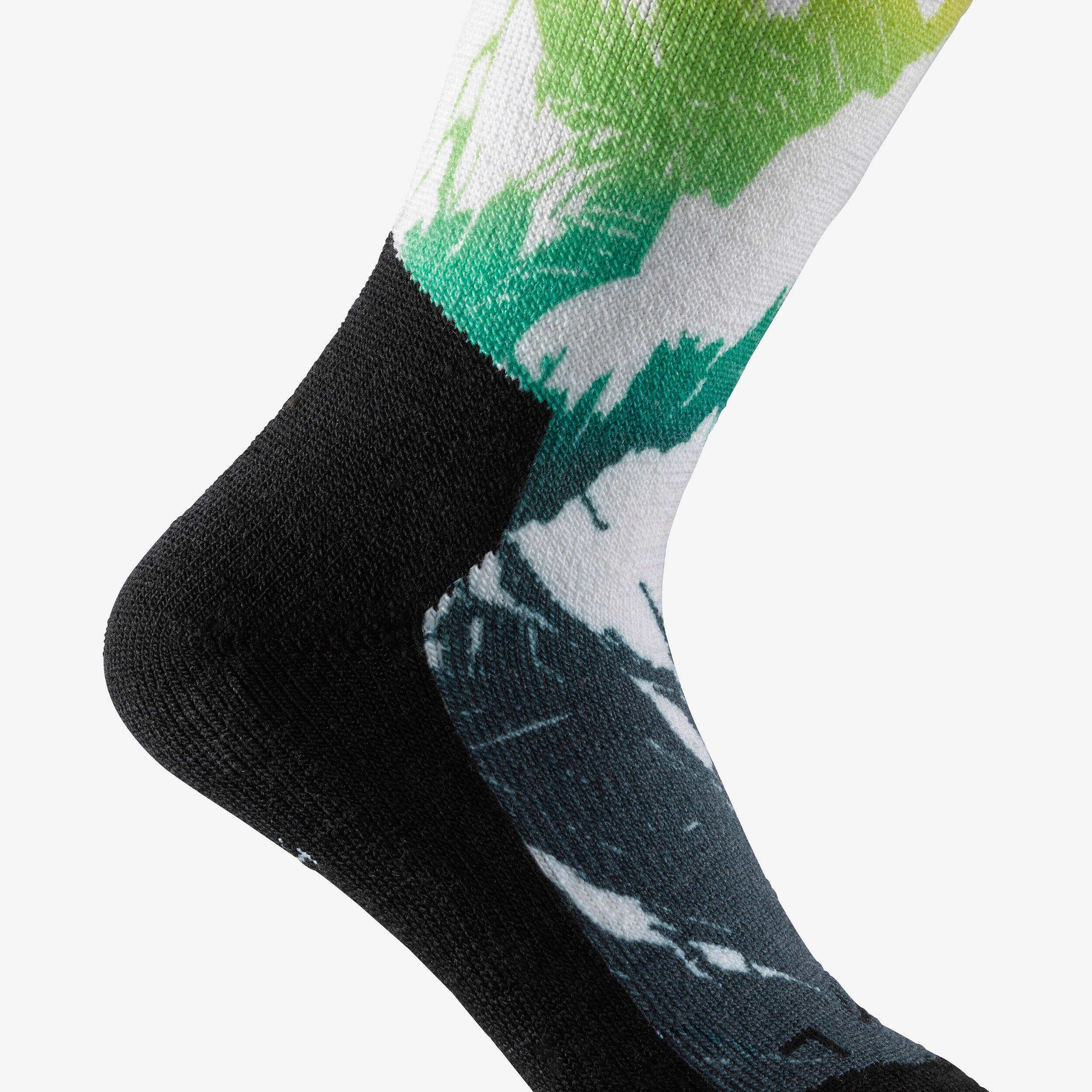 Kids’ warm ski socks, 100 - Forest pattern -  3