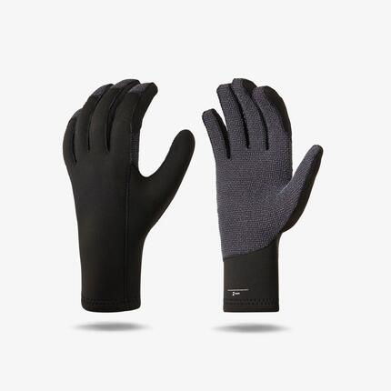 Neopren-Tauchhandschuhe 2 mm Resist mit Kevlar-Verstärkungen - schwarz