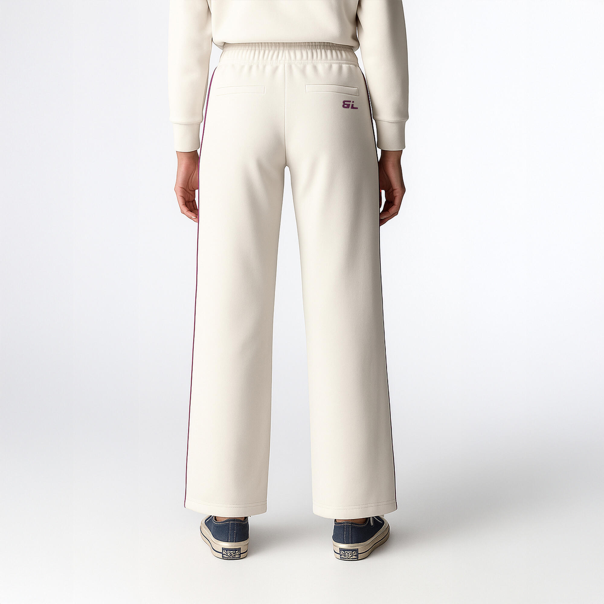 Pantalons Jogger Carven Fitness Dona Black Limba Crema Cintura Alta 2/3