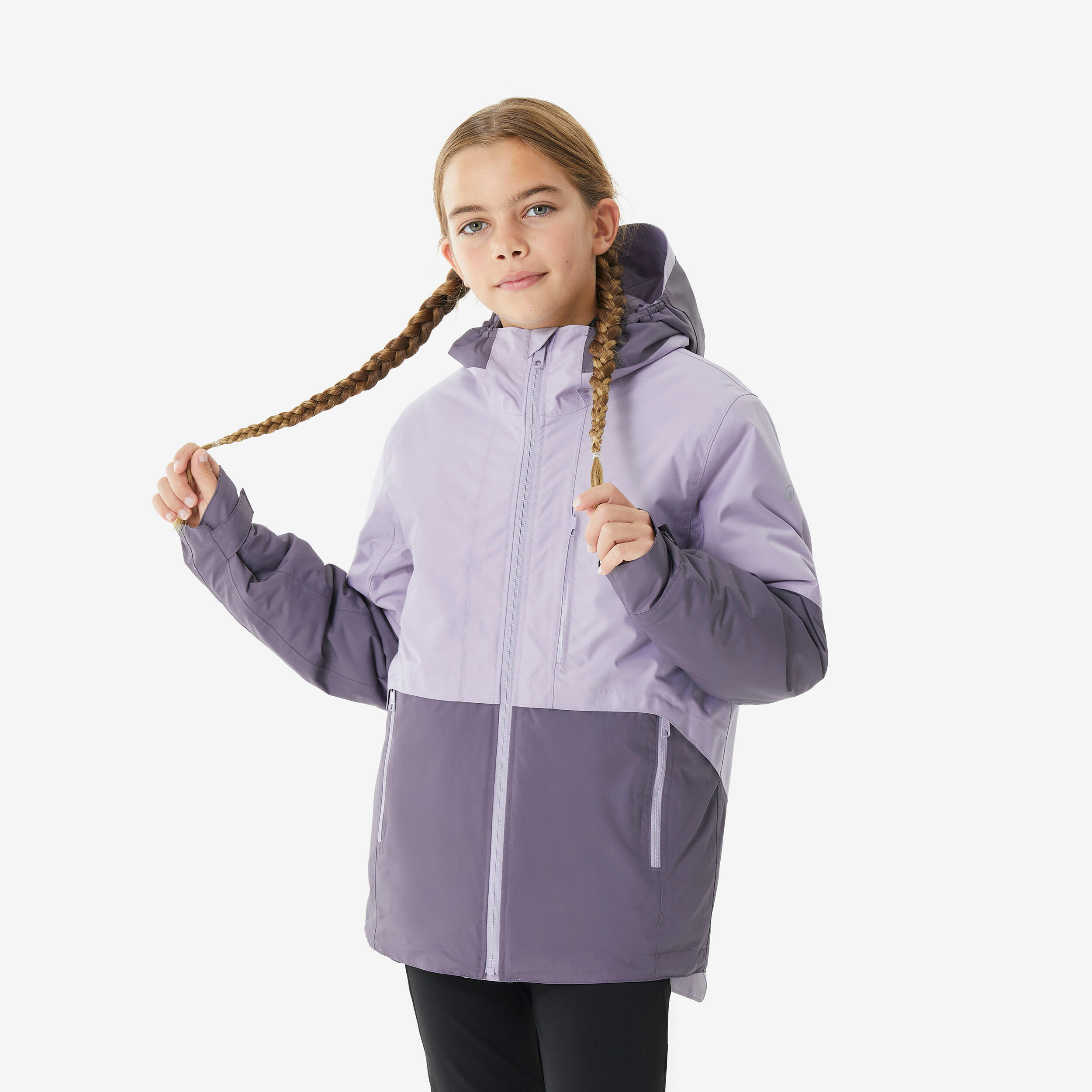 QUECHUA 3-in-1-Jacke Kinder Gr.122–170 warm Wandern - MH500 violett